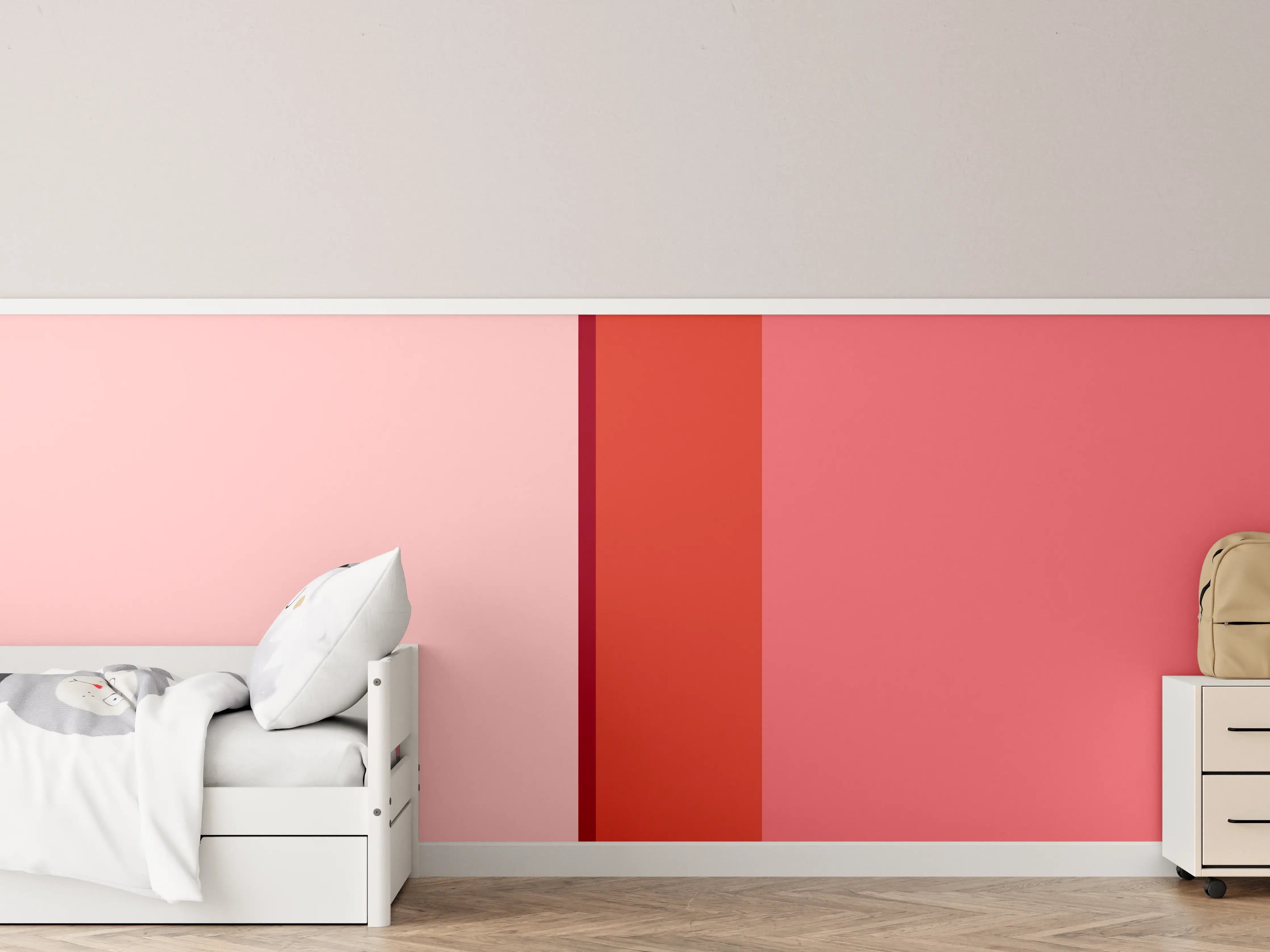 Kinderzimmer Wandgestaltung - The Reds - Vertical - Tomato