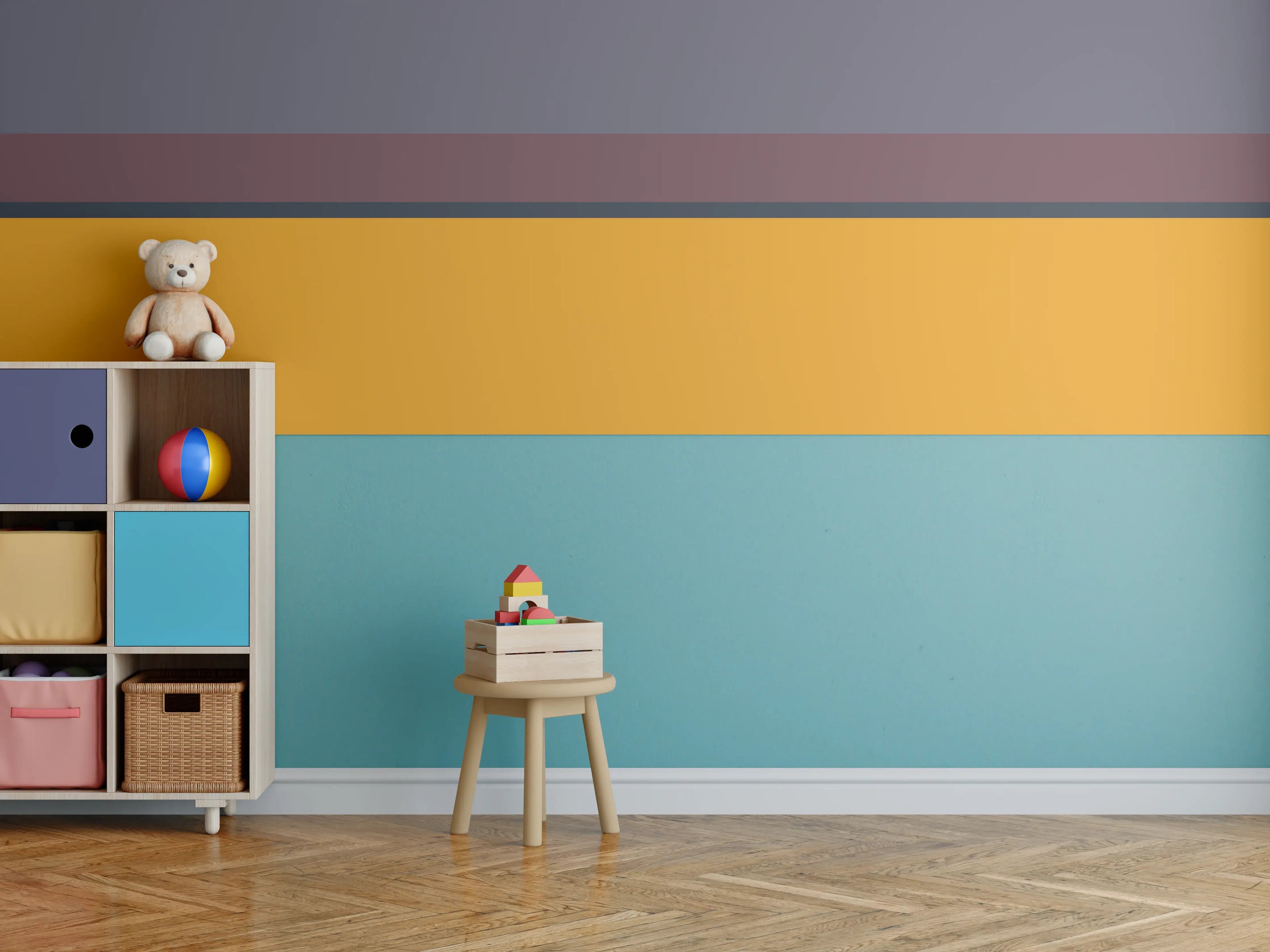 Kinderzimmer Wandgestaltung - The Retros - Horizontal - Cersai