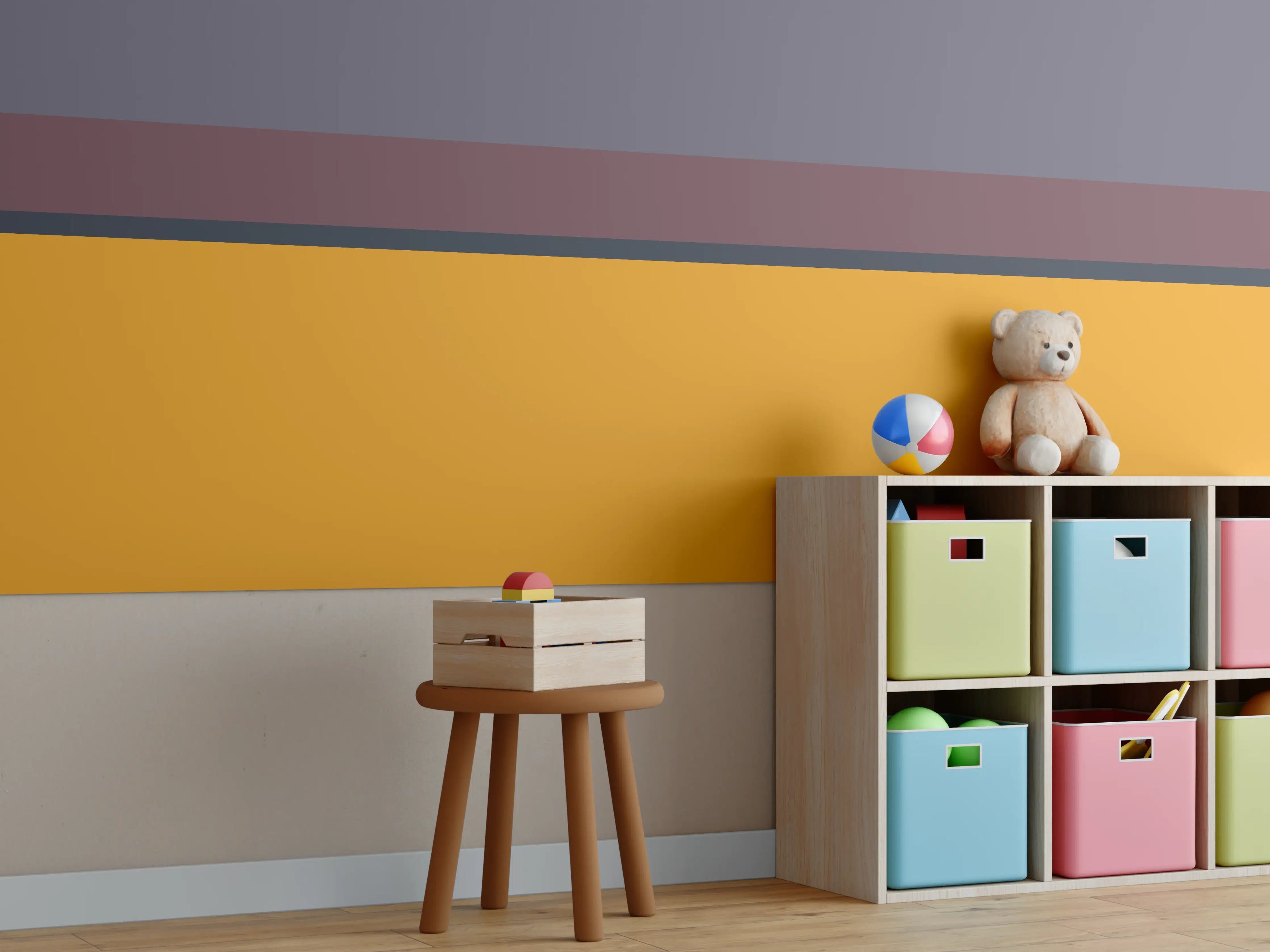 Kinderzimmer Wandgestaltung - The Retros - Horizontal - Cersai