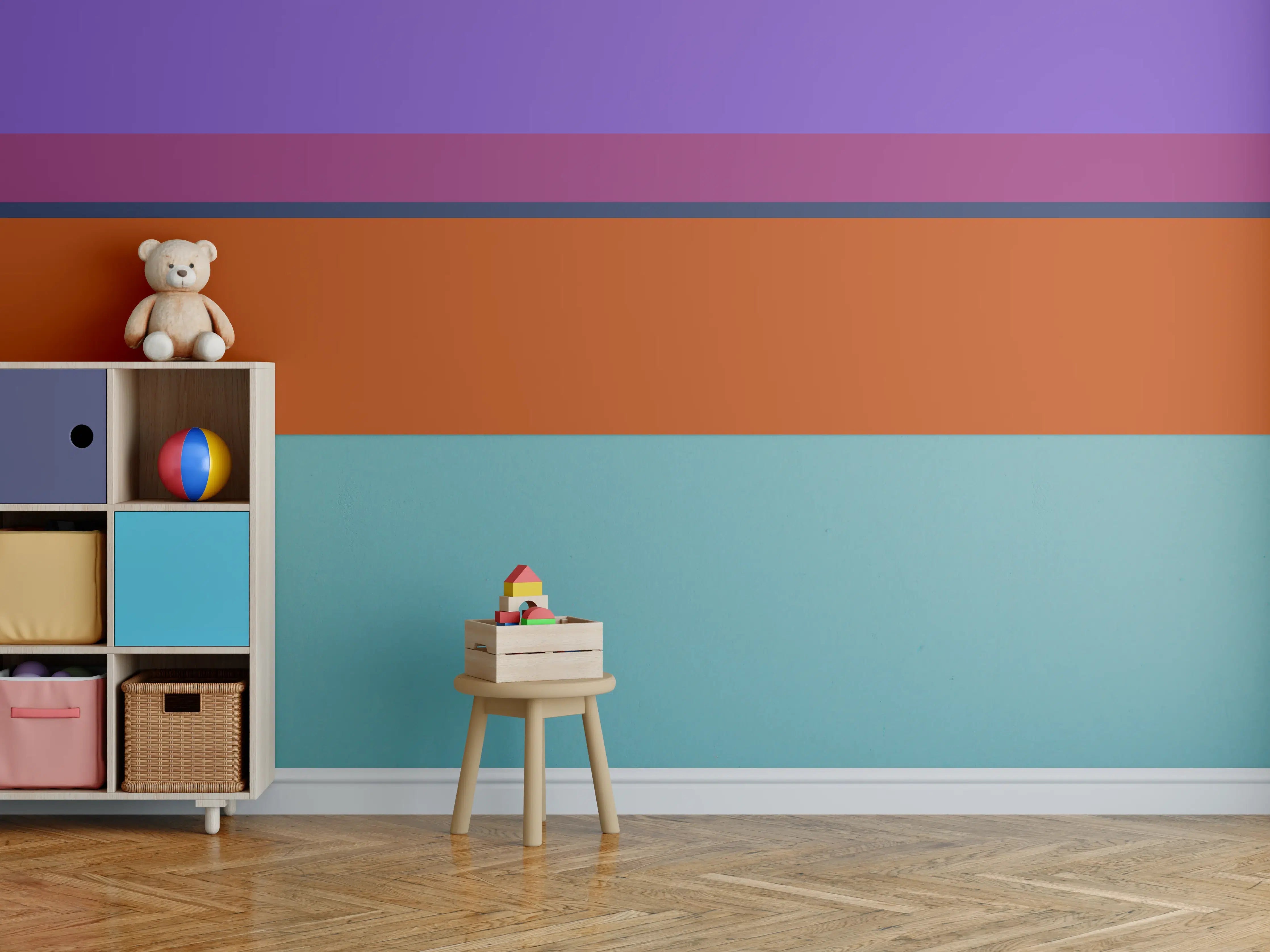Kinderzimmer Wandgestaltung - The Retros - Horizontal - Sansa