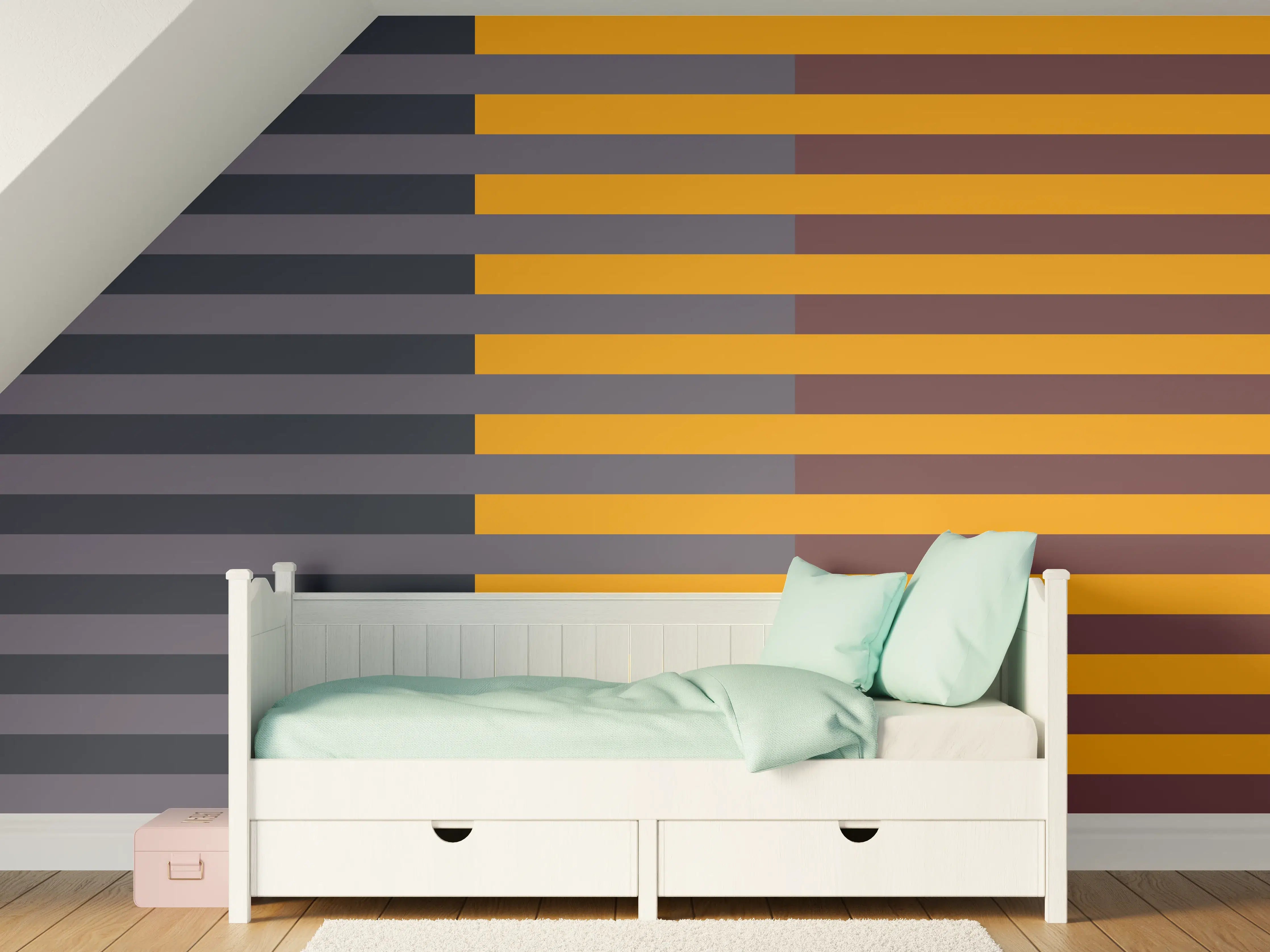Kinderzimmer Wandgestaltung - The Retros - Multy Stripes - Cersai