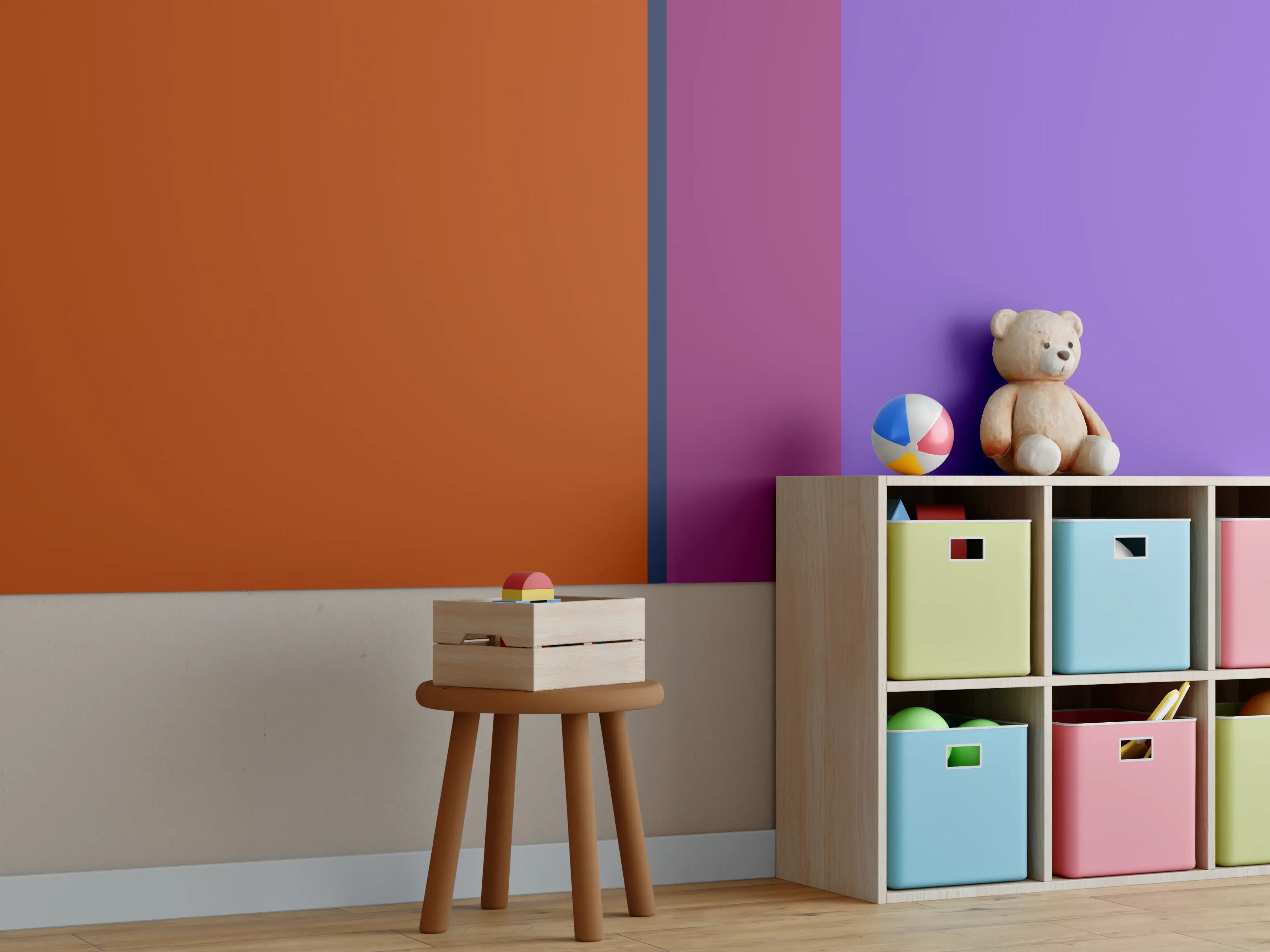 Kinderzimmer Wandgestaltung - The Retros - Vertikal - Sansa