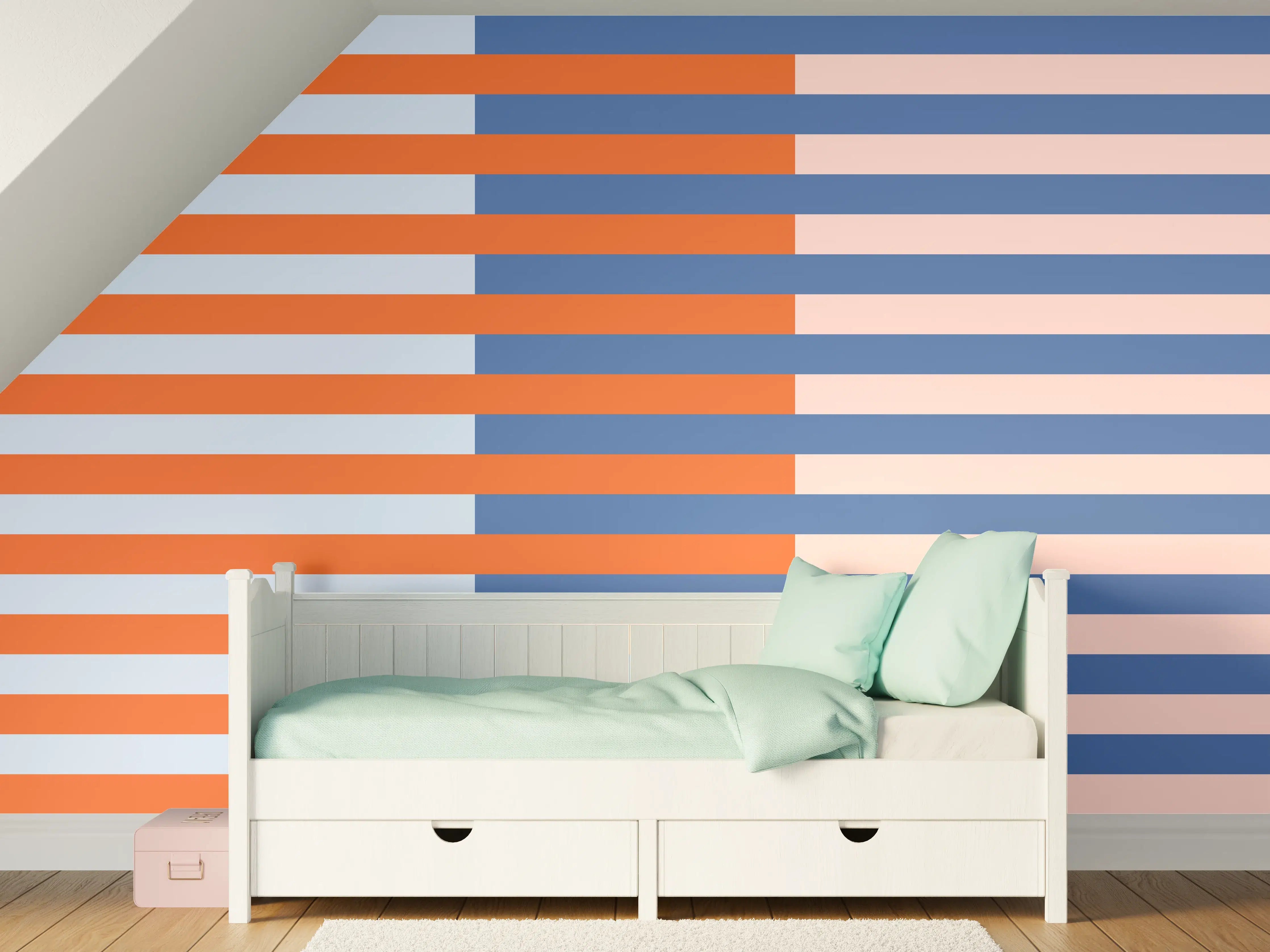 Kinderzimmer Wandgestaltung - The Springs - Multy Stripes - Crocus