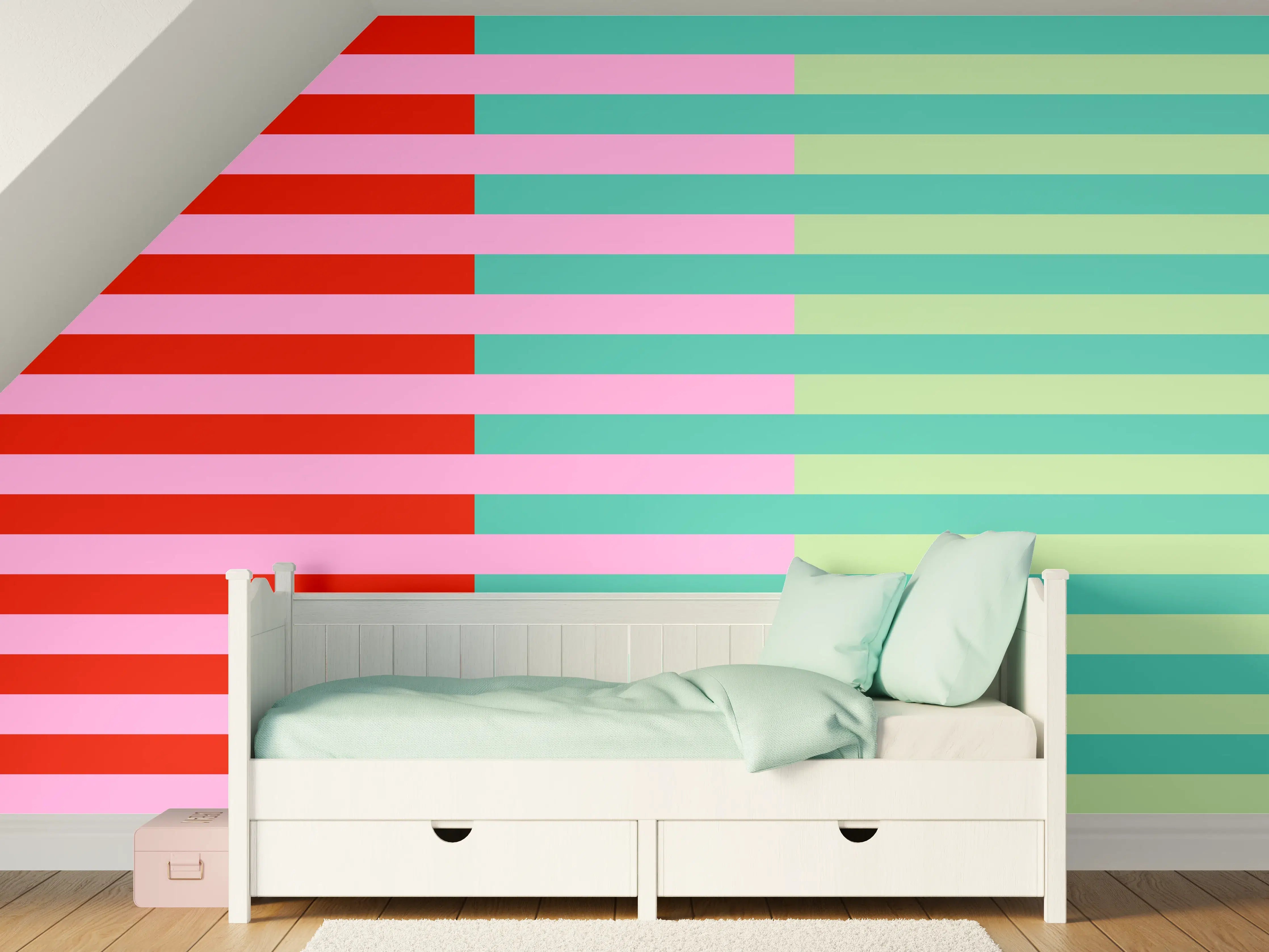 Kinderzimmer Wandgestaltung - The Springs - Multy Stripes - Peony