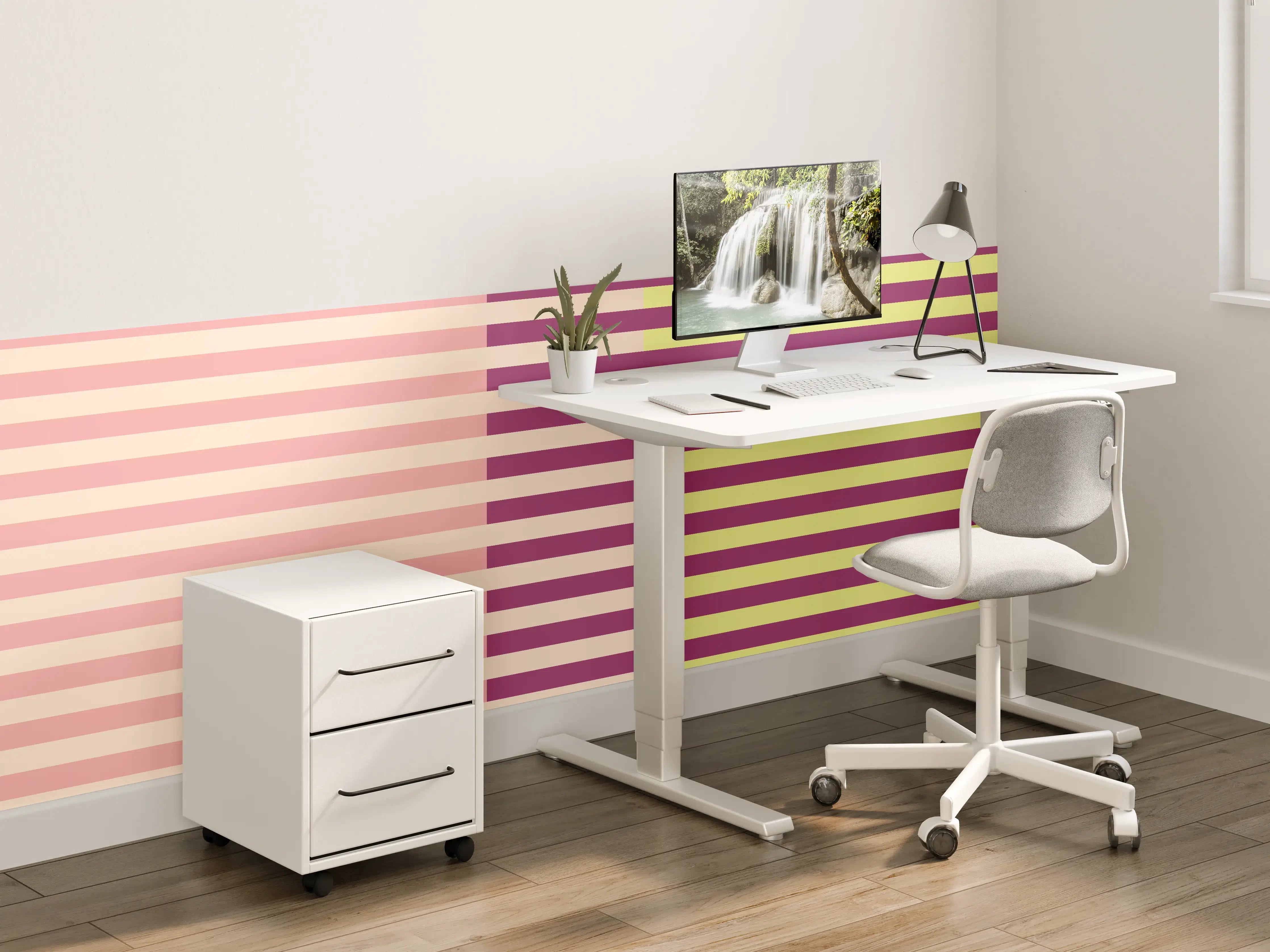 Kinderzimmer Wandgestaltung - The Springs - Multy Stripes - Tulip