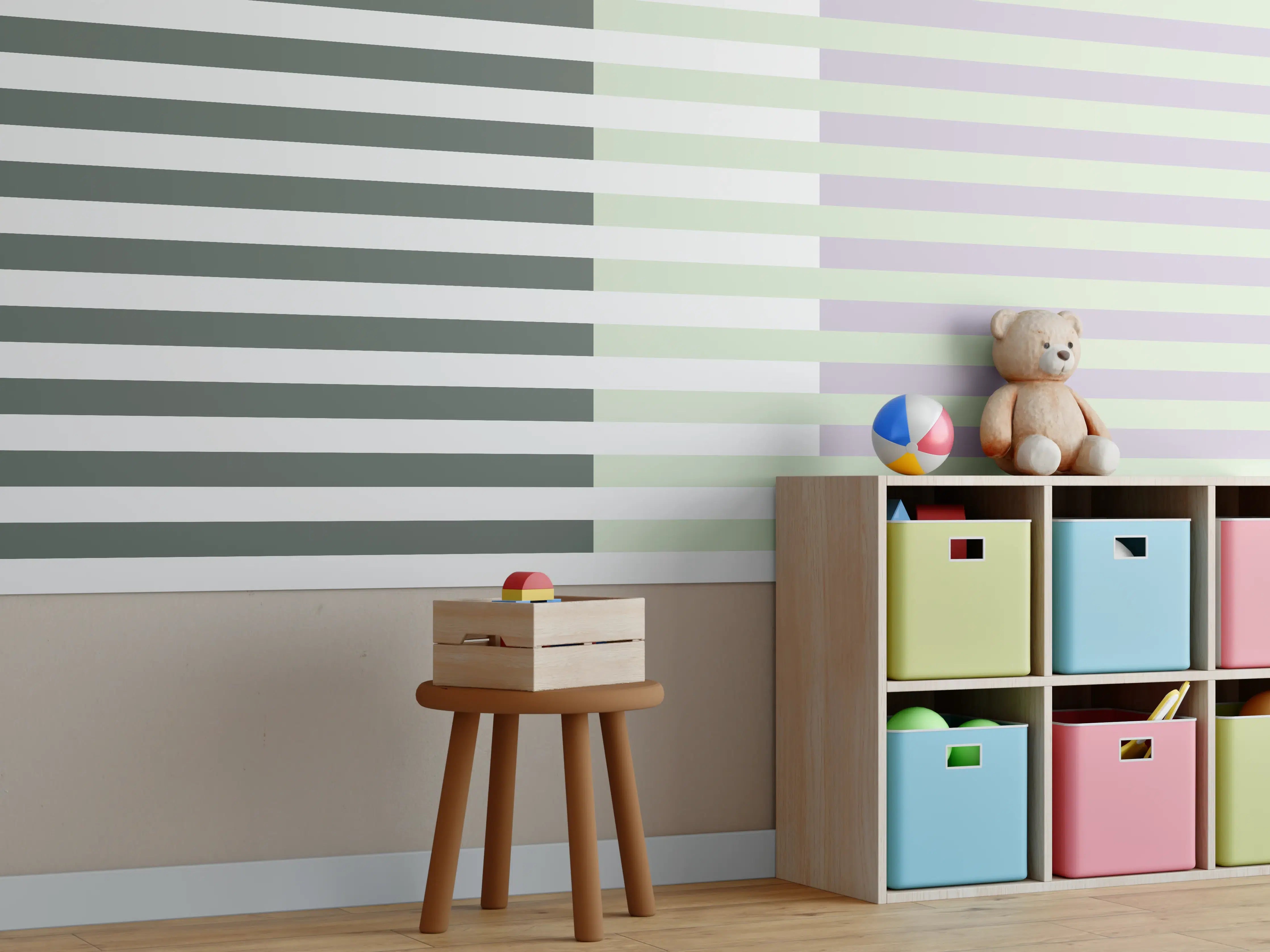 Kinderzimmer Wandgestaltung - The Vintages - Multy Stripes - Benedict