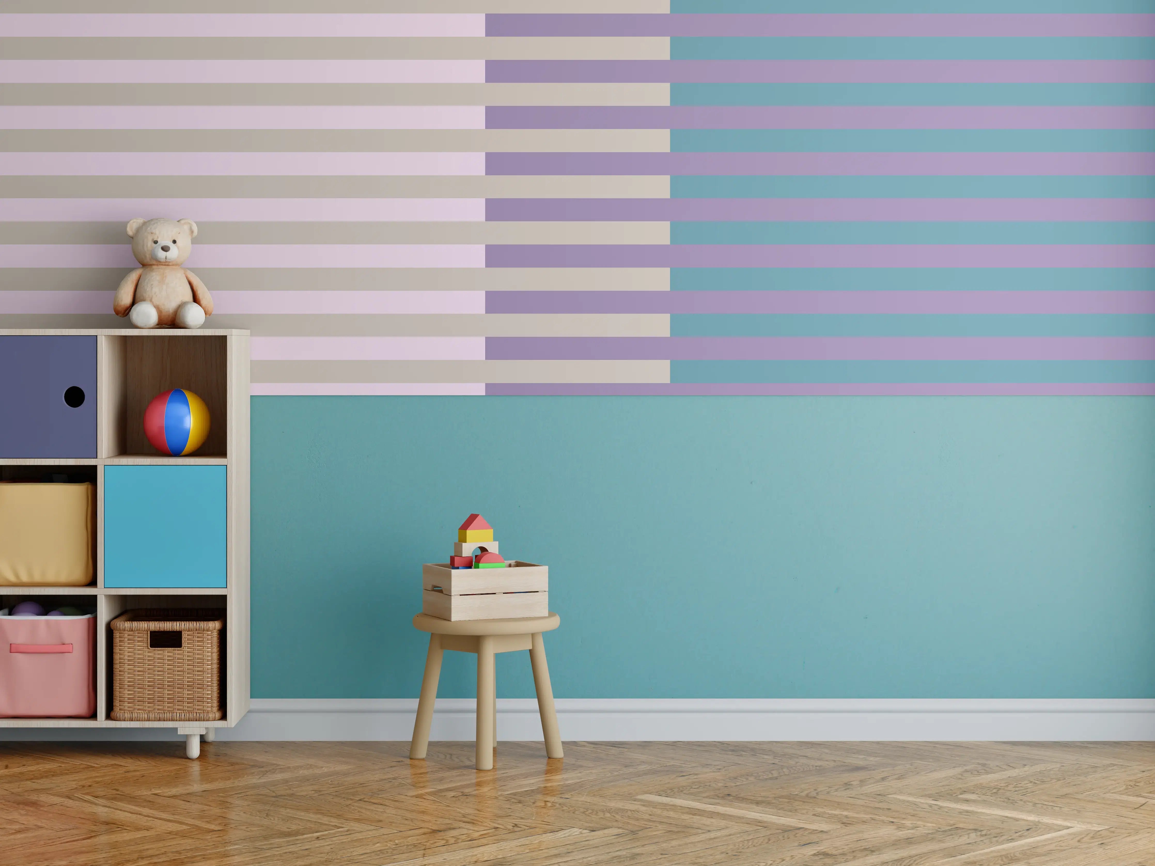 Kinderzimmer Wandgestaltung - The Vintages - Multy Stripes - Daphne