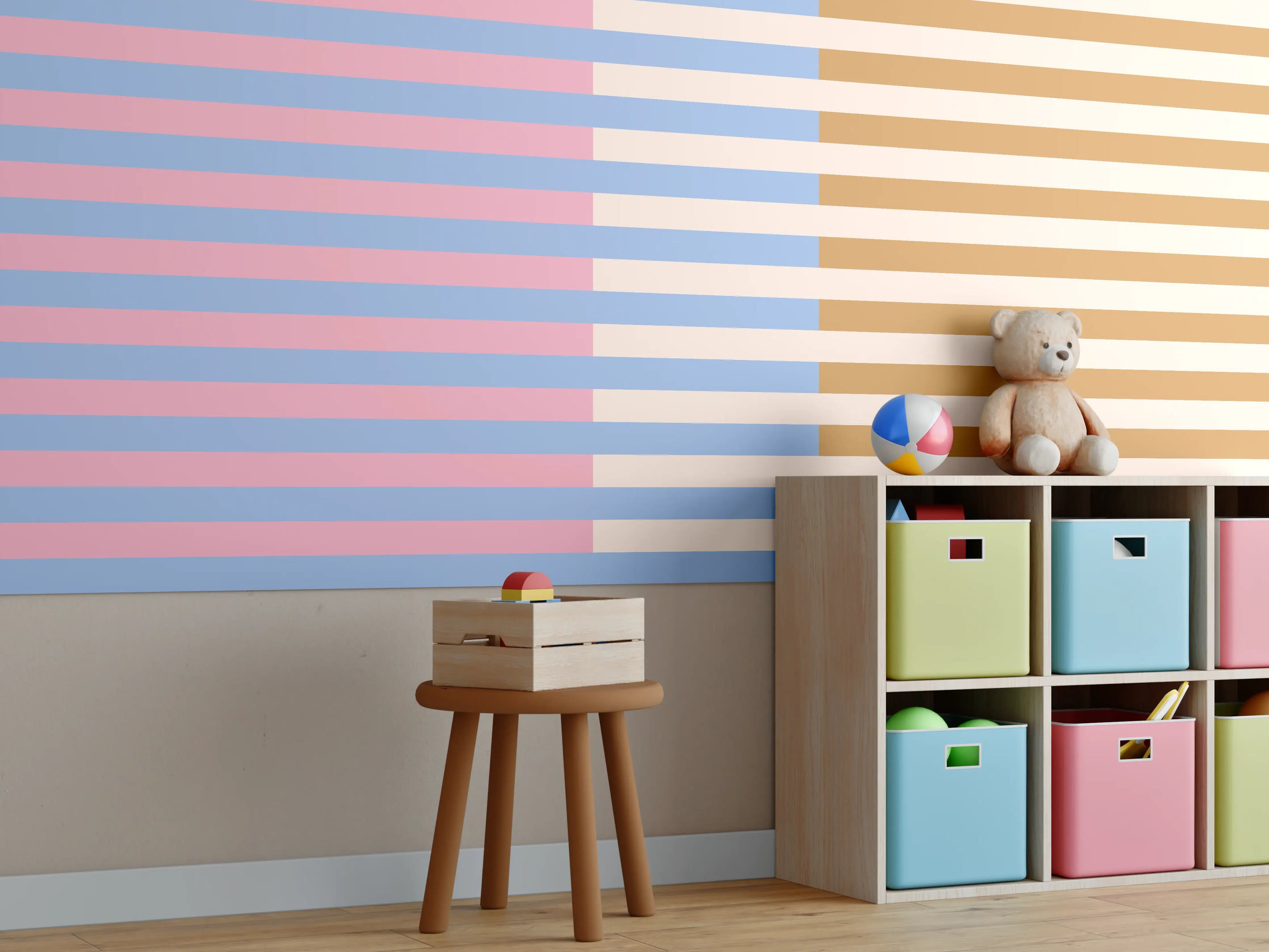 Kinderzimmer Wandgestaltung - The Vintages - Multy Stripes - Eloise