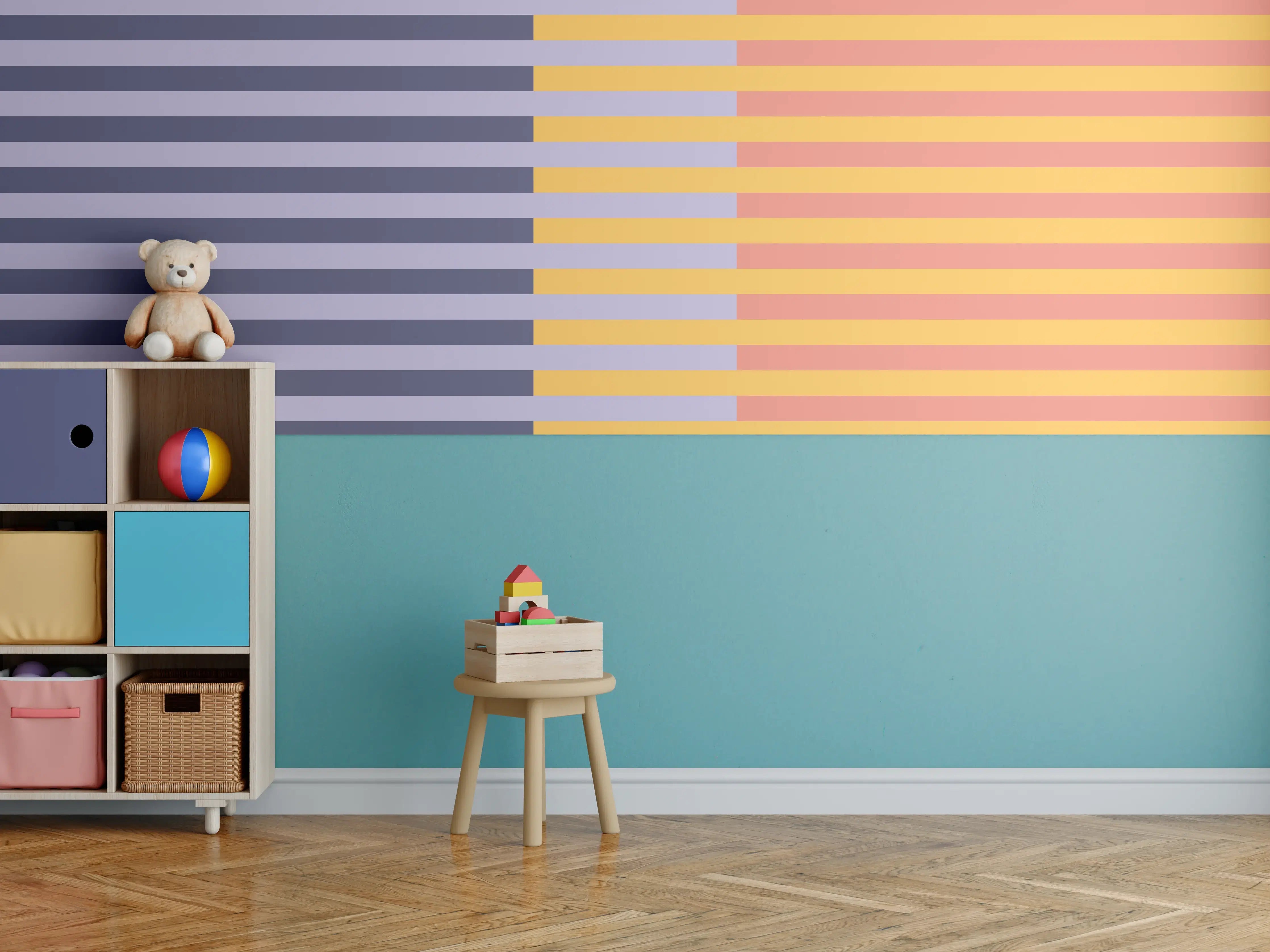 Kinderzimmer Wandgestaltung - The Vintages - Multy Stripes - Penelope