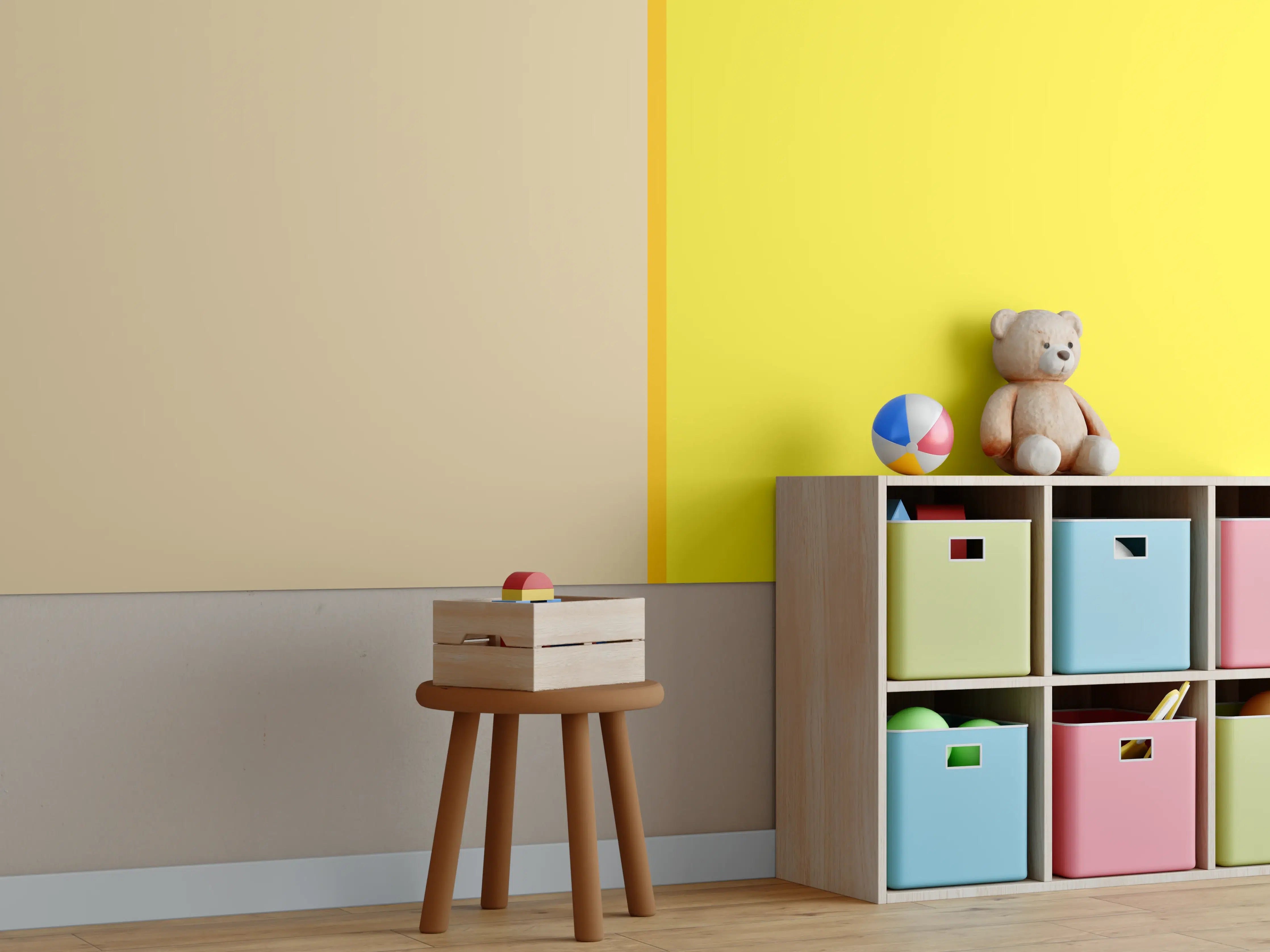 Kinderzimmer Wandgestaltung - The Yellows - Easy Vertical - Honey