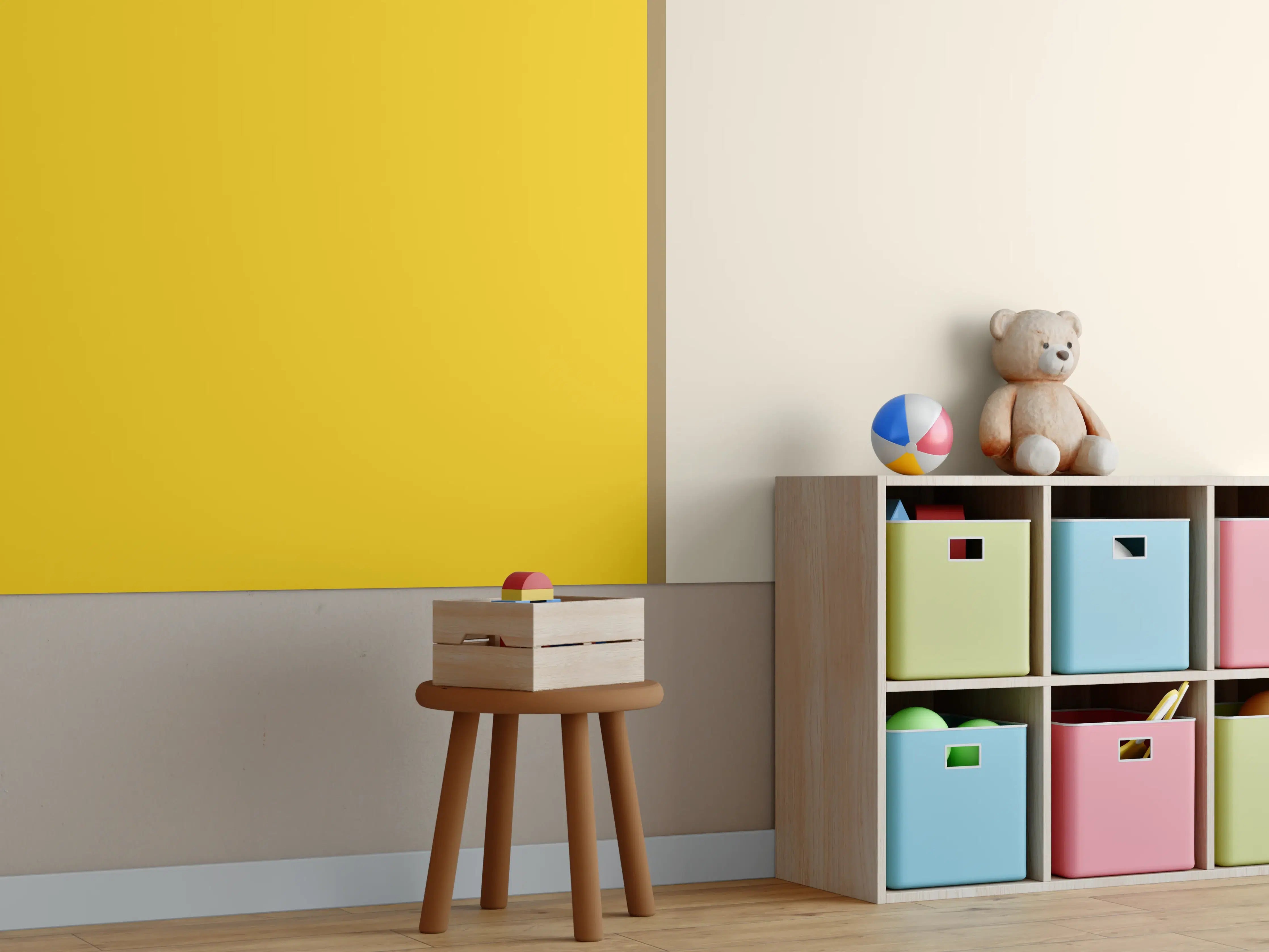 Kinderzimmer Wandgestaltung - The Yellows - Easy Vertical - Saffron