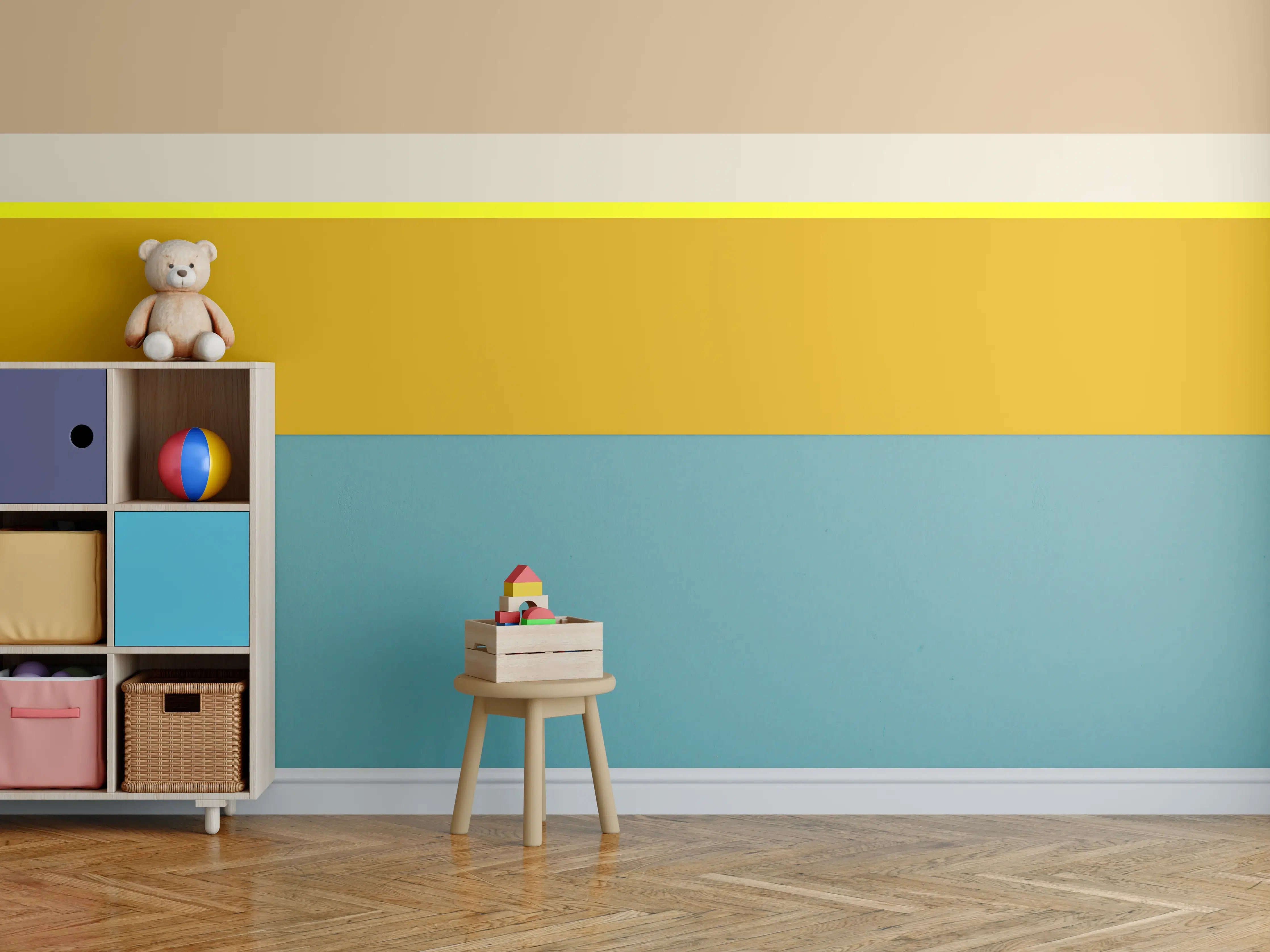 Kinderzimmer Wandgestaltung - The Yellows - Horizontal - Buttercup