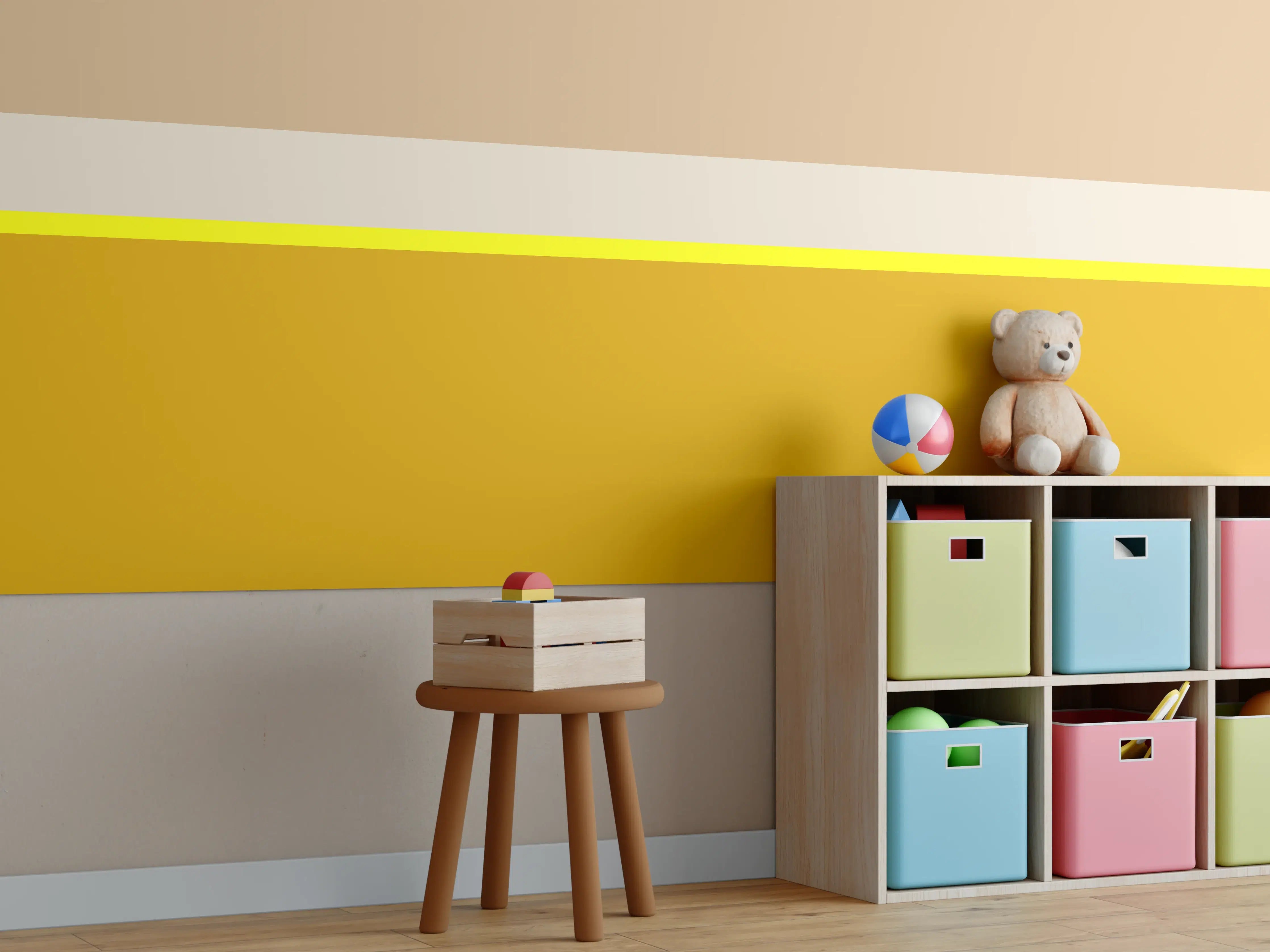 Kinderzimmer Wandgestaltung - The Yellows - Horizontal - Buttercup