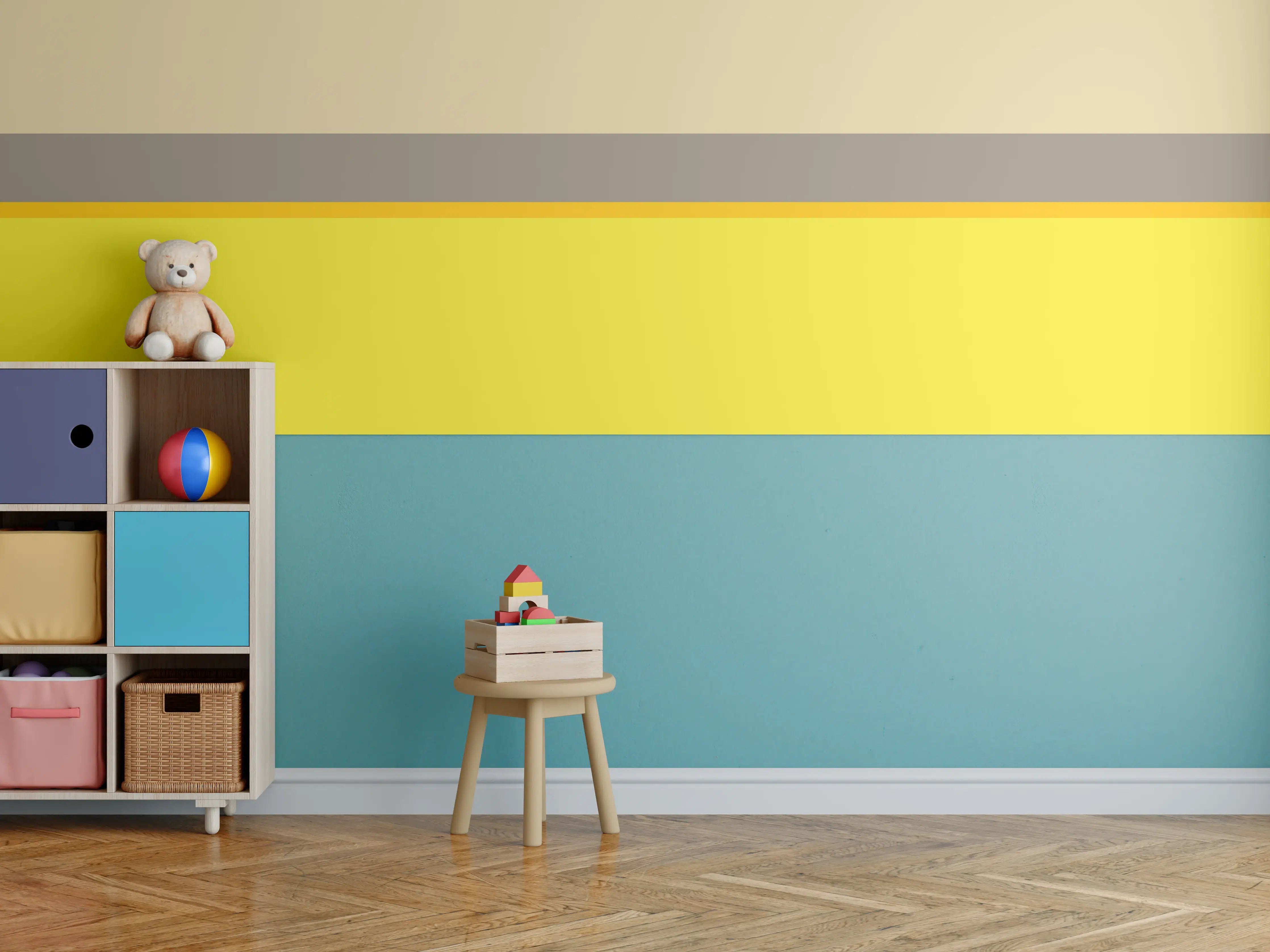 Kinderzimmer Wandgestaltung - The Yellows - Horizontal - Honey