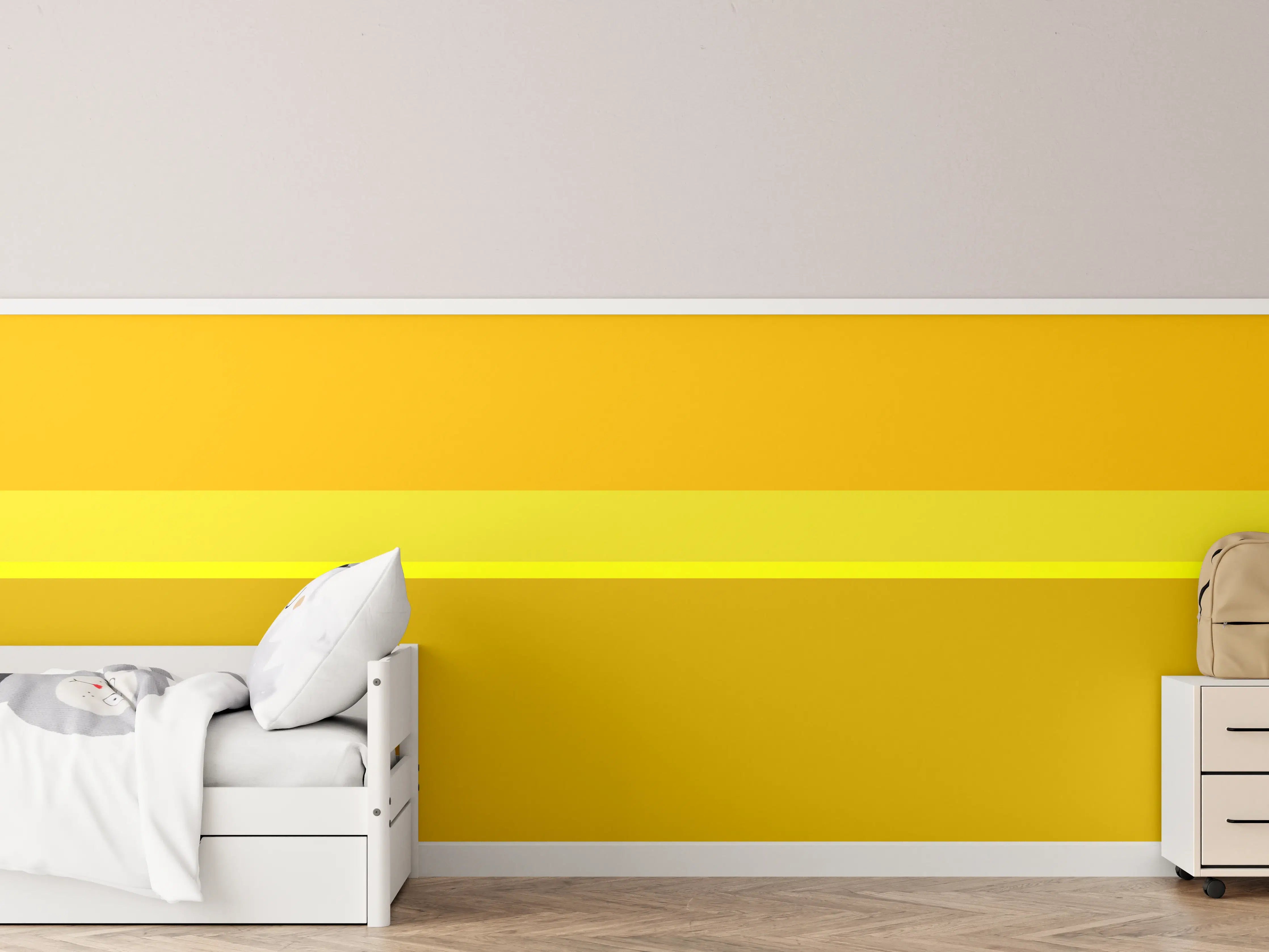 Kinderzimmer Wandgestaltung - The Yellows - Horizontal - Lemon