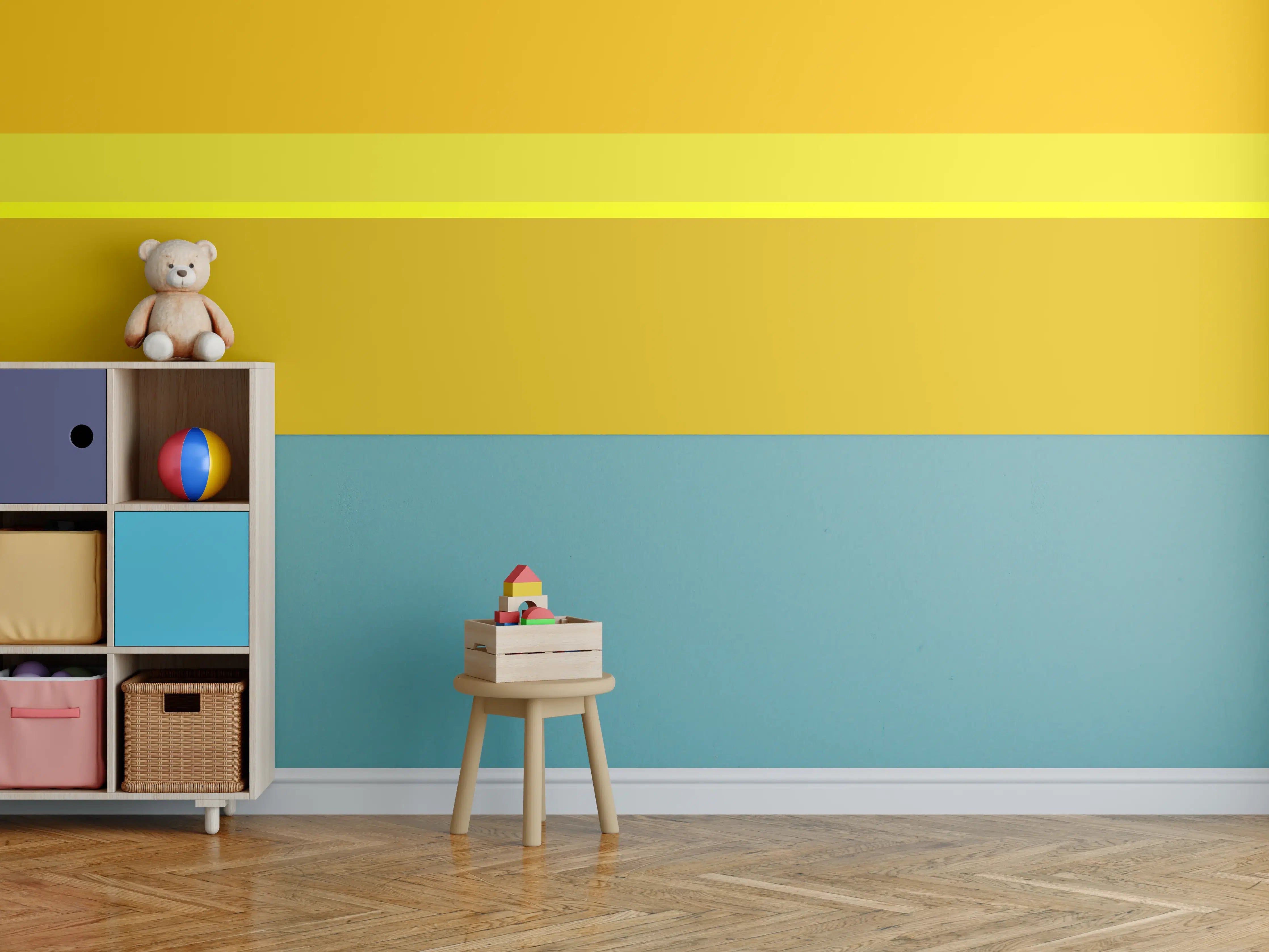 Kinderzimmer Wandgestaltung - The Yellows - Horizontal - Lemon