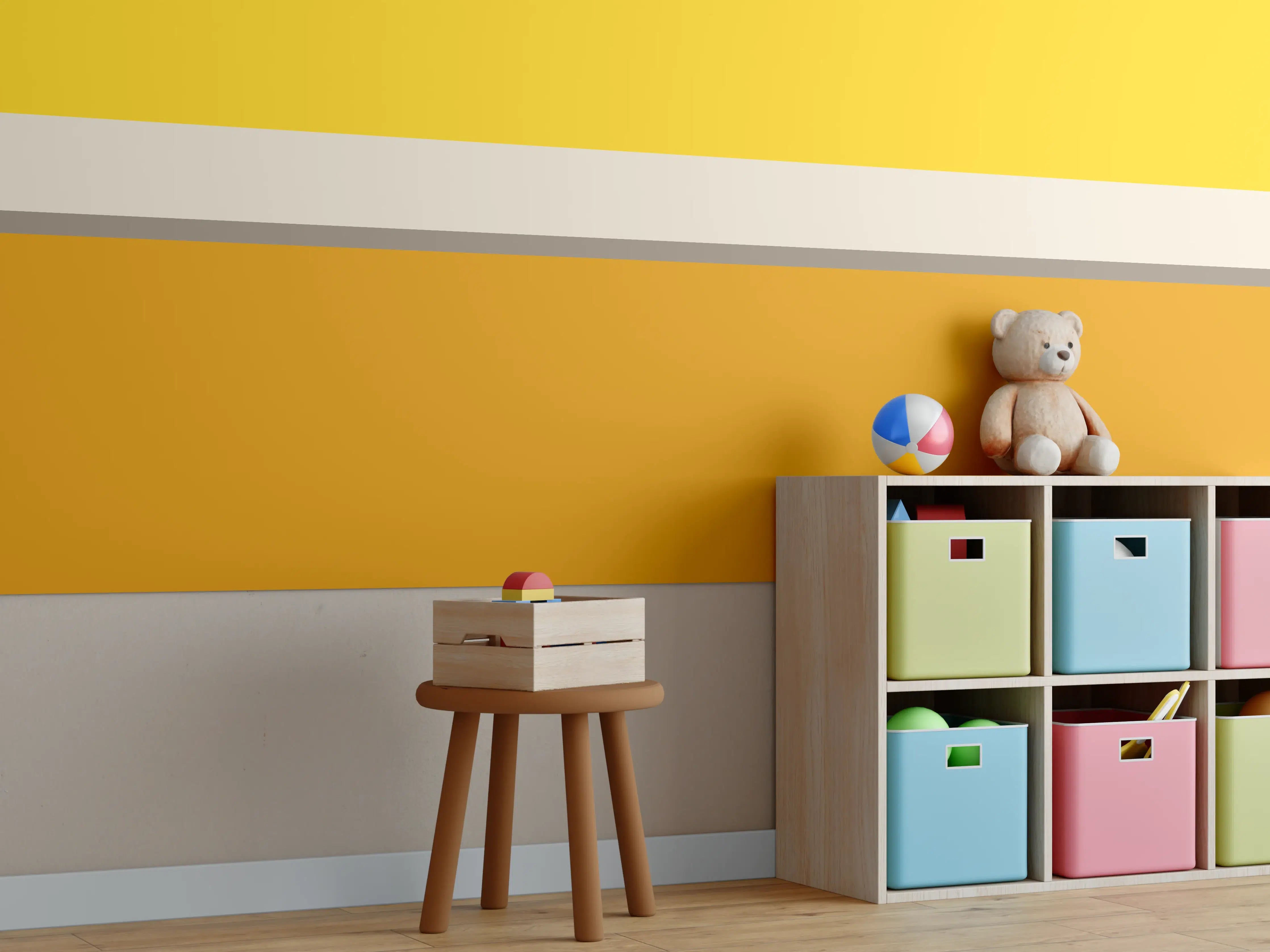 Kinderzimmer Wandgestaltung - The Yellows - Horizontal - Saffron