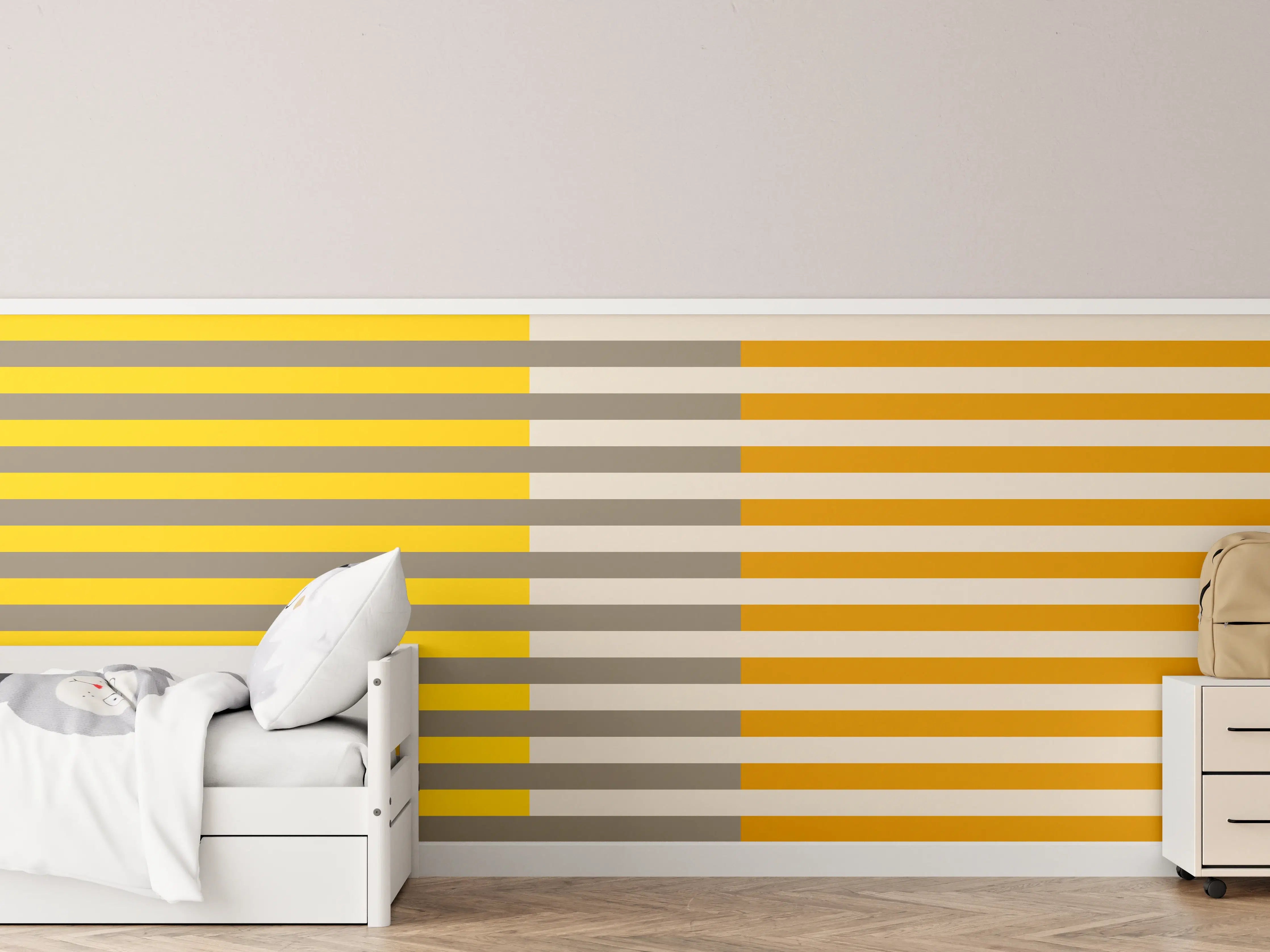 Kinderzimmer Wandgestaltung - The Yellows - Multy Stripes - Saffron