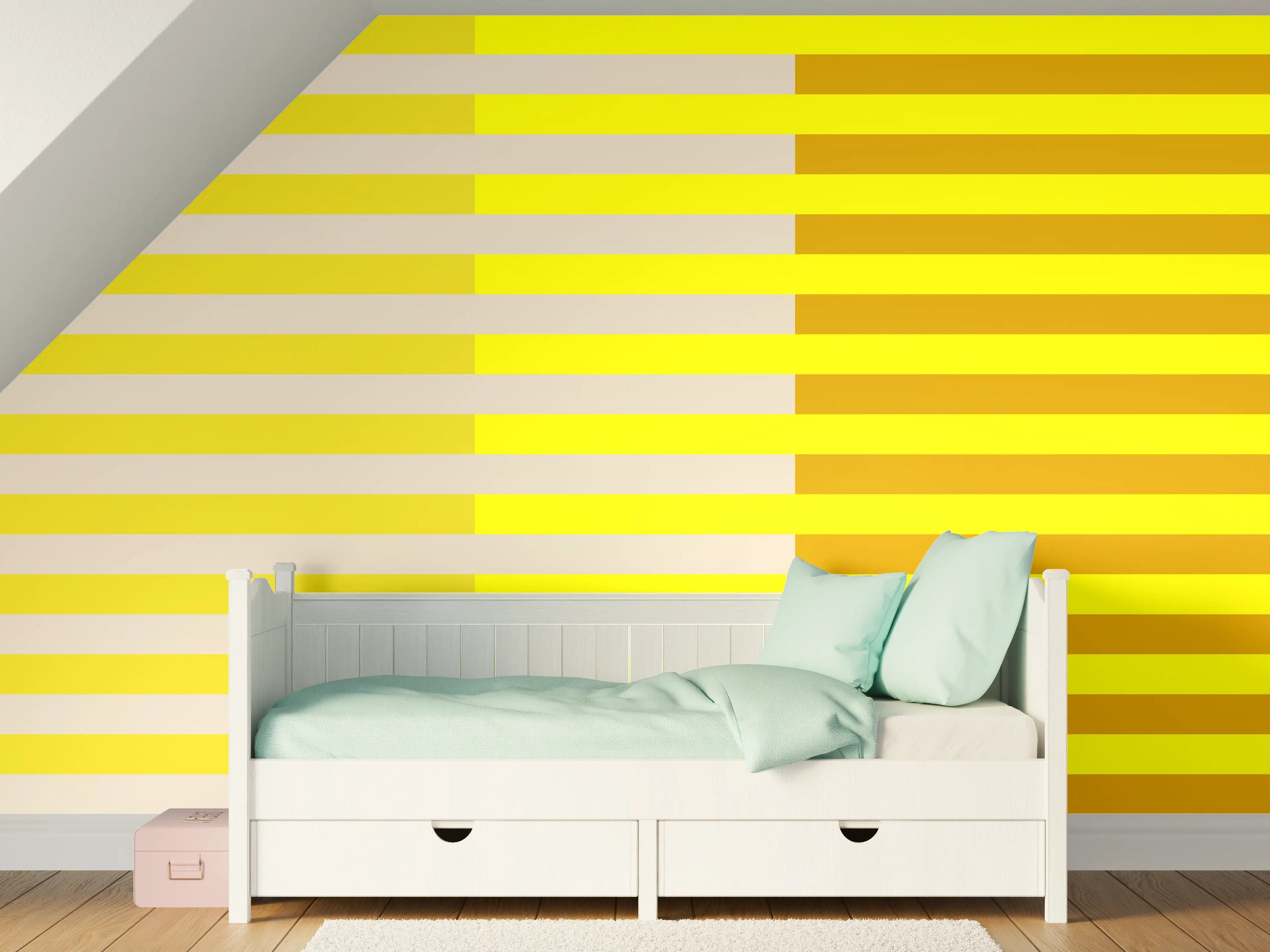 Kinderzimmer Wandgestaltung - The Yellows - Multy Stripes - Vanilla