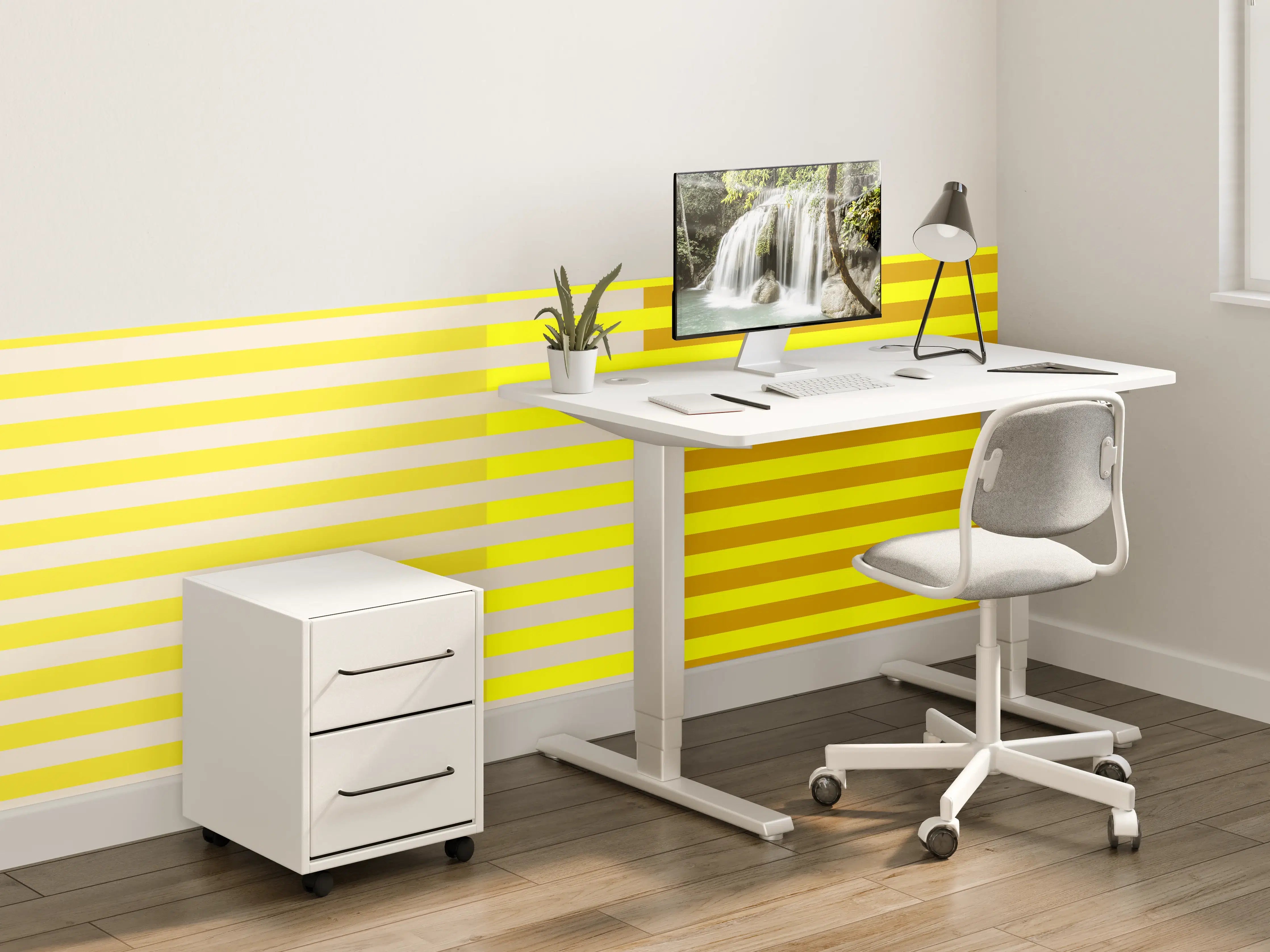 Kinderzimmer Wandgestaltung - The Yellows - Multy Stripes - Vanilla