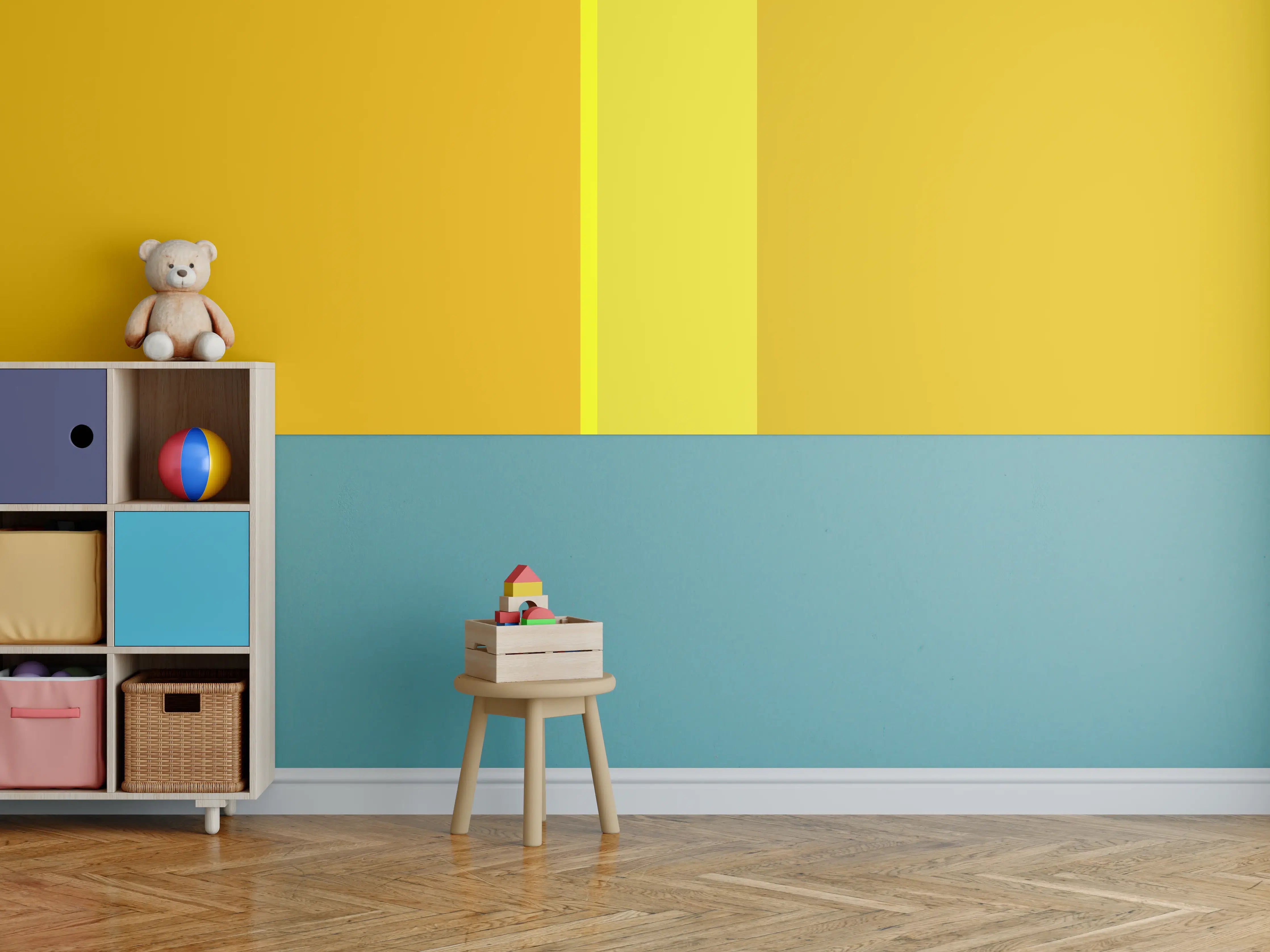 Kinderzimmer Wandgestaltung - The Yellows - Vertical - Lemon