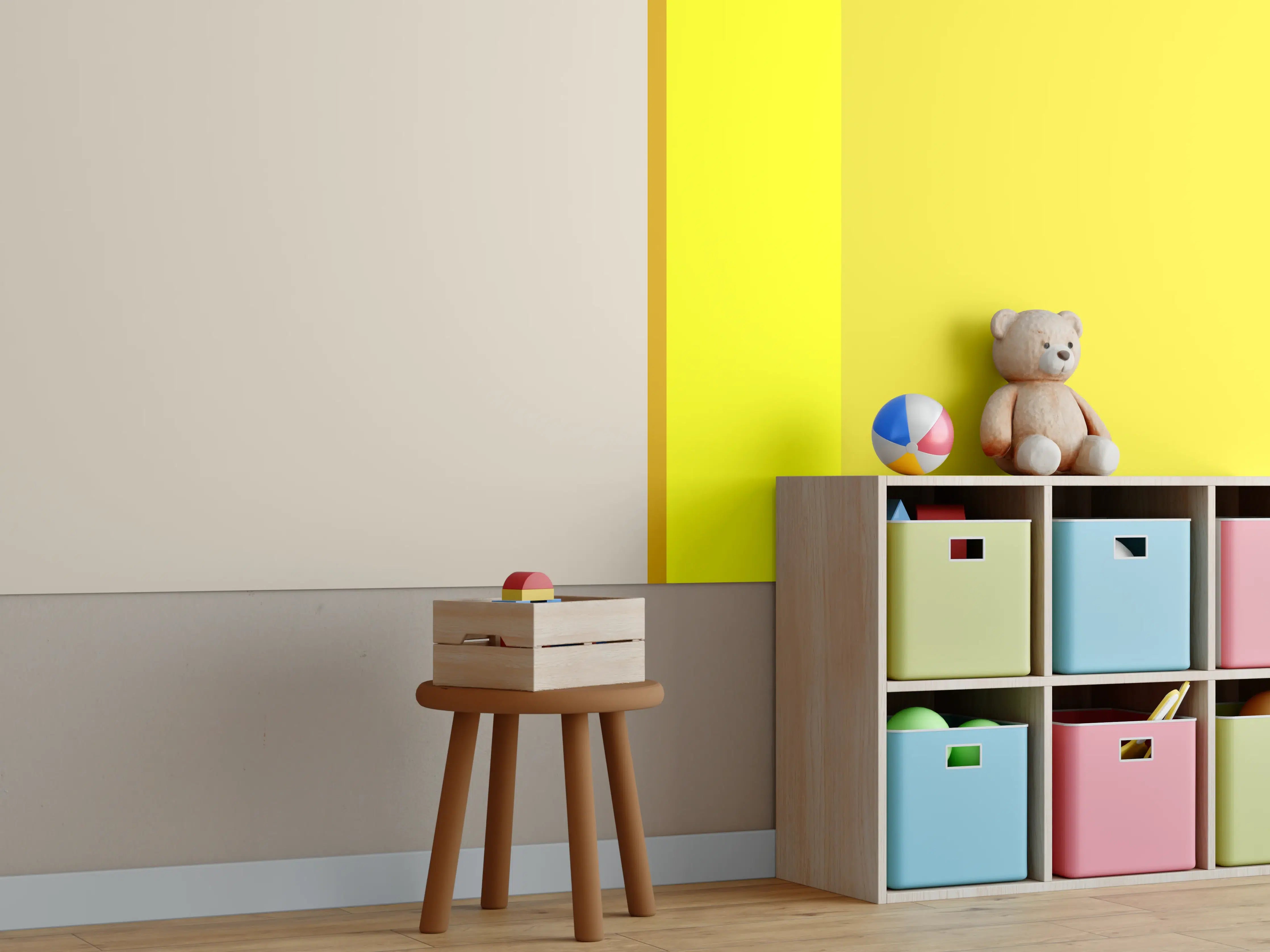 Kinderzimmer Wandgestaltung - The Yellows - Vertical - Vanilla