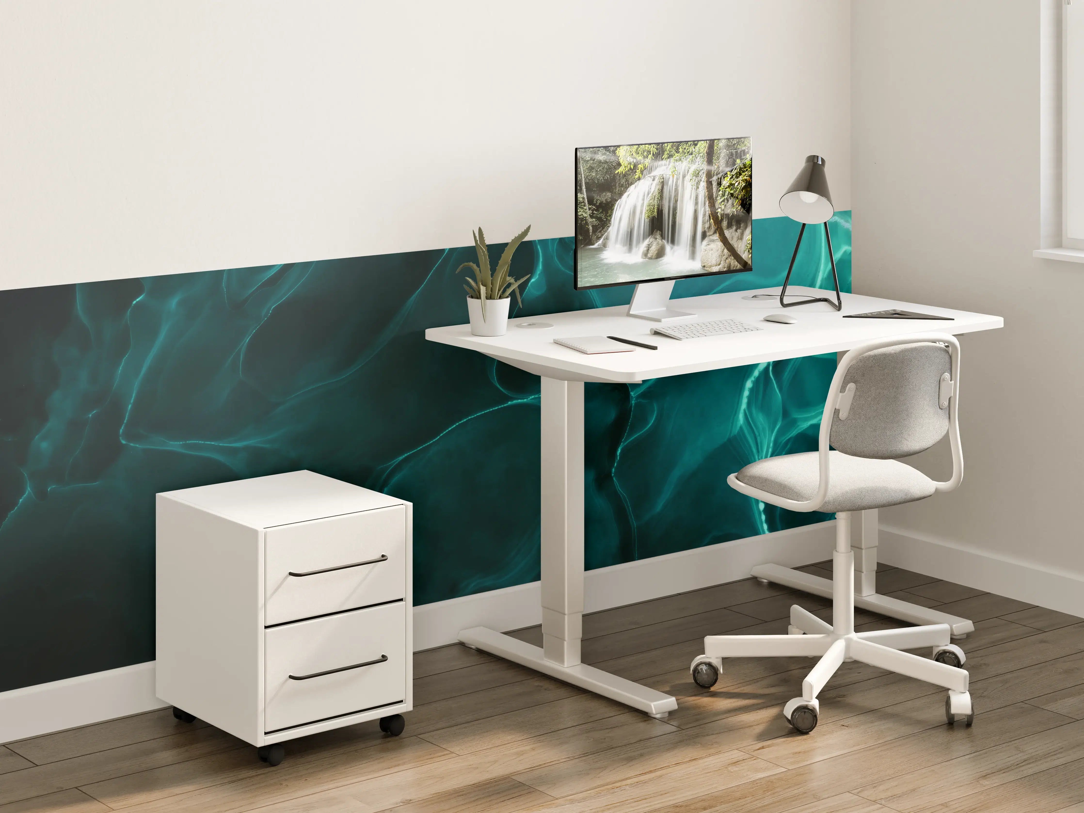 Kinderzimmer Wandgestaltung - Tiefblaue Wasseroberfläche mit Lichtreflexen