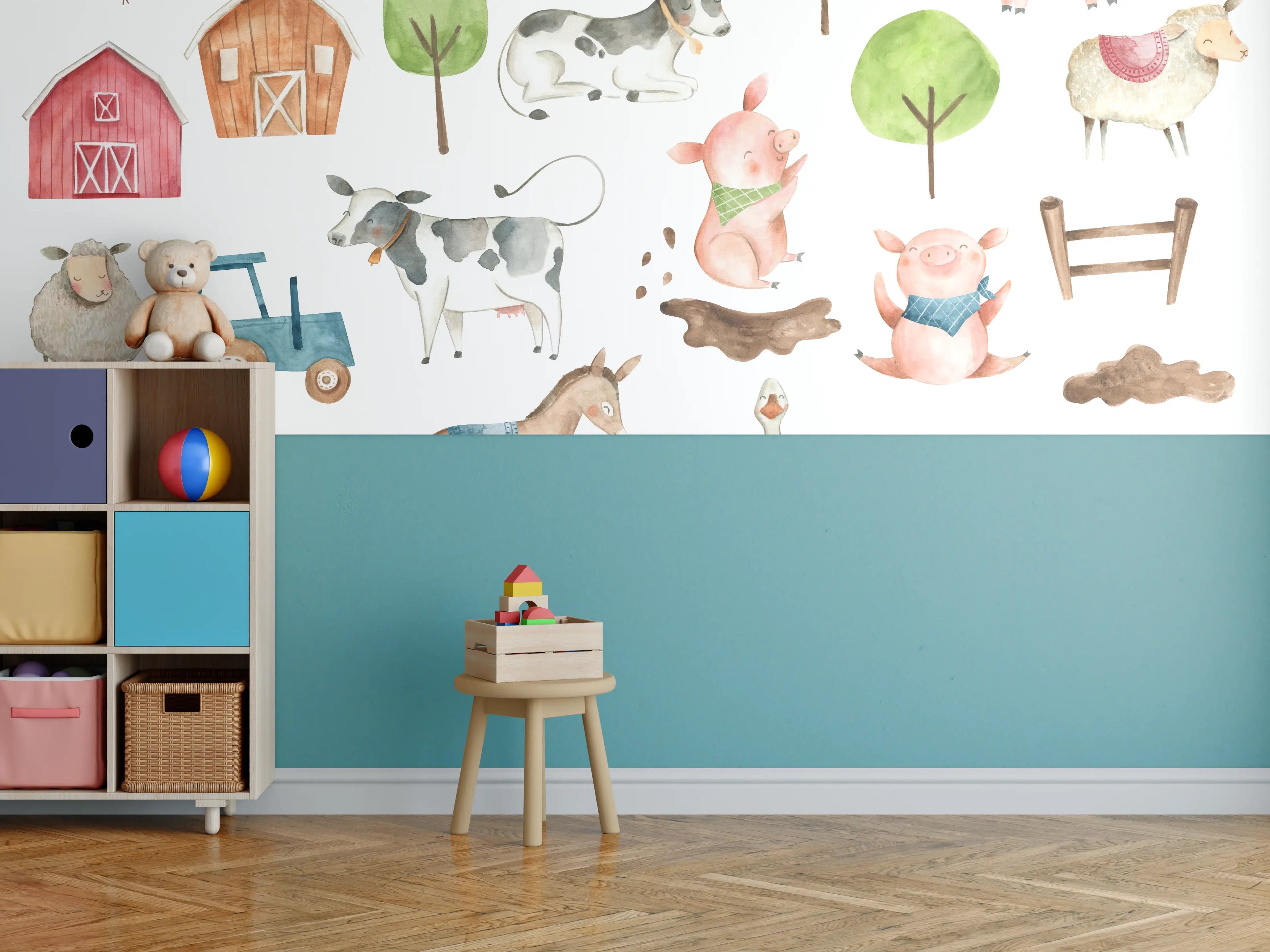Kinderzimmer Wandgestaltung - Tier Motiv - Bauernhof