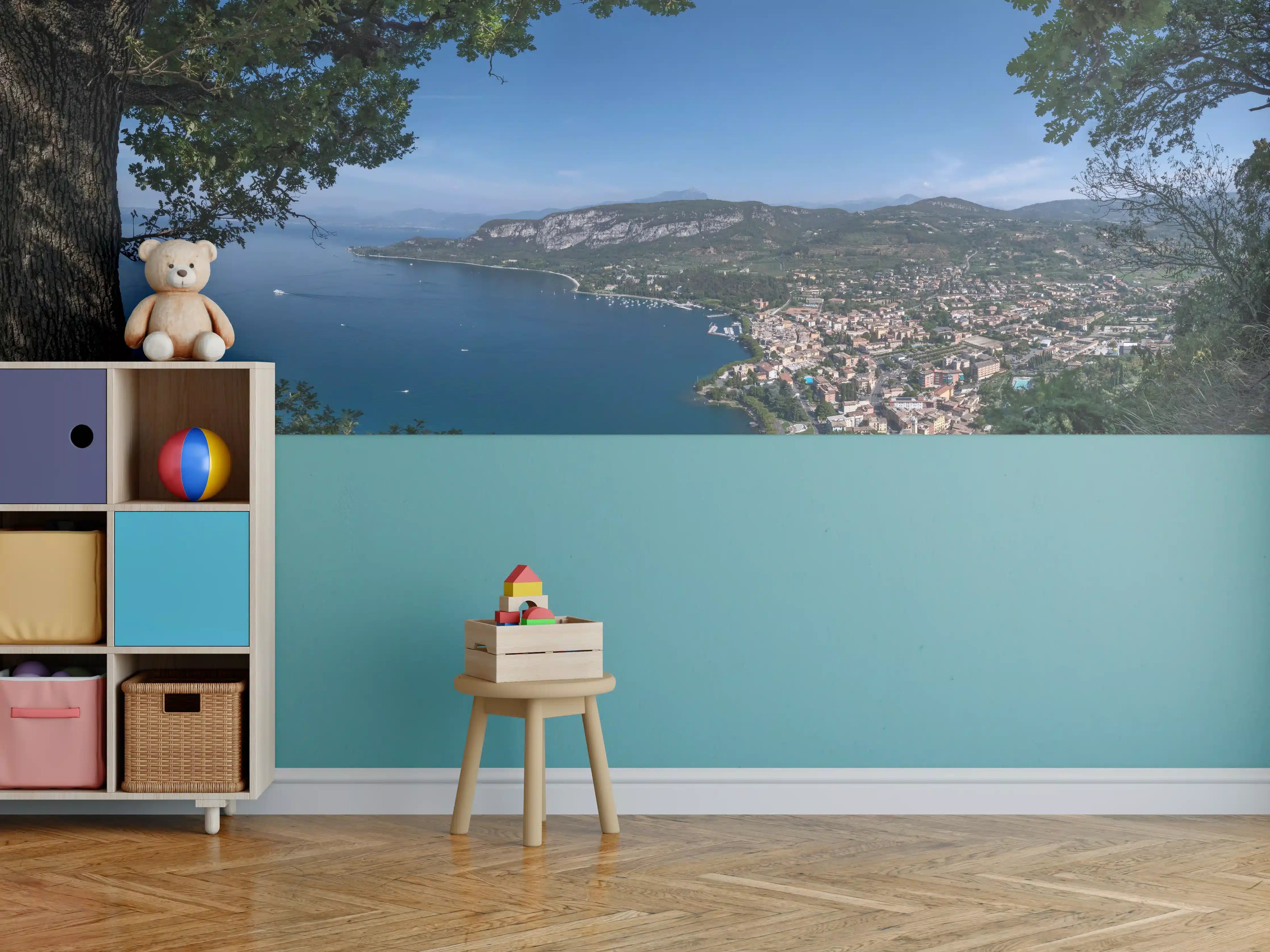 Kinderzimmer Wandgestaltung - Traumhafter Ausblick auf Gardasee Italien