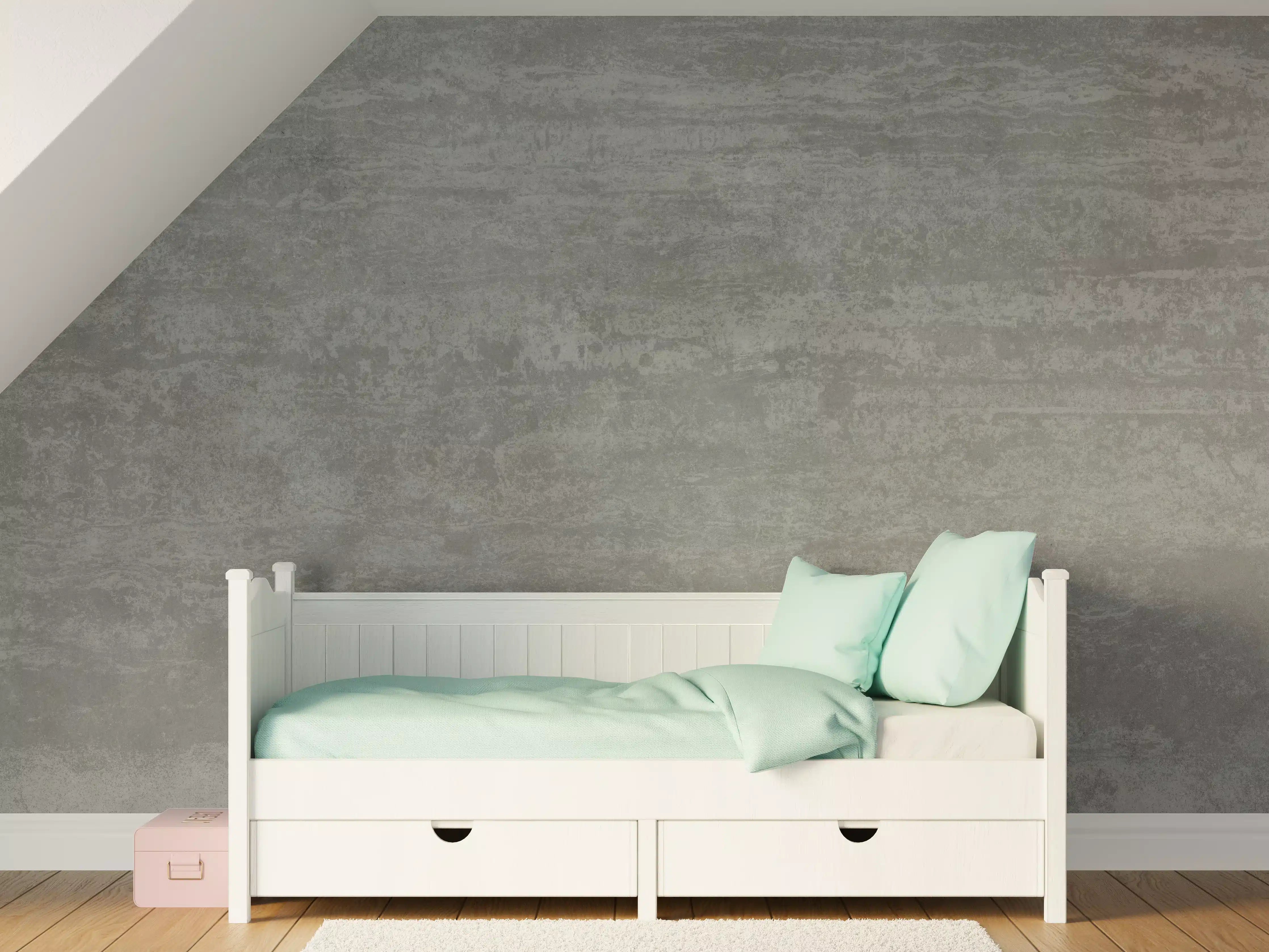 Kinderzimmer Wandgestaltung - Travertino Marmor Textur