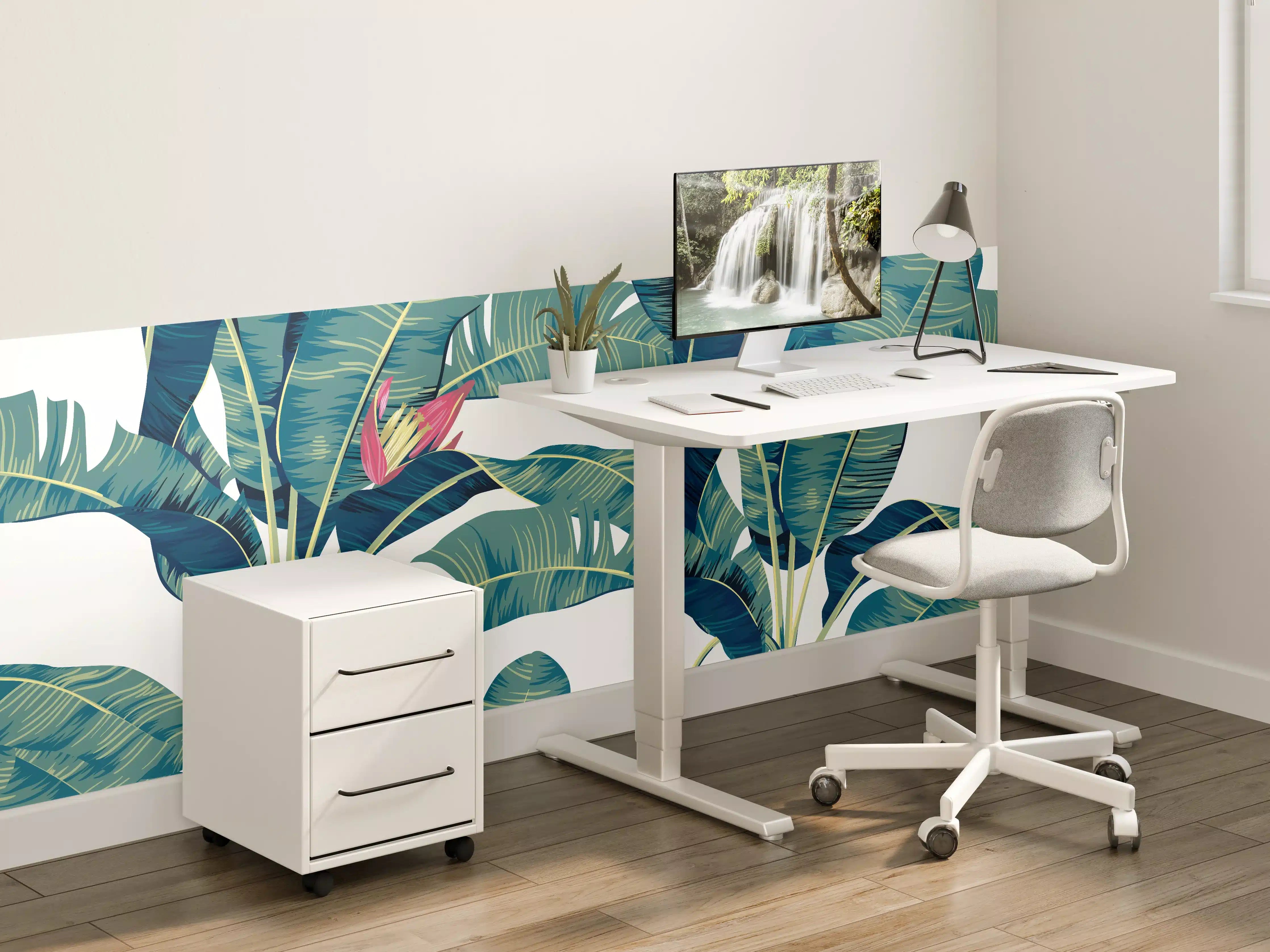 Kinderzimmer Wandgestaltung - Tropisch Grün