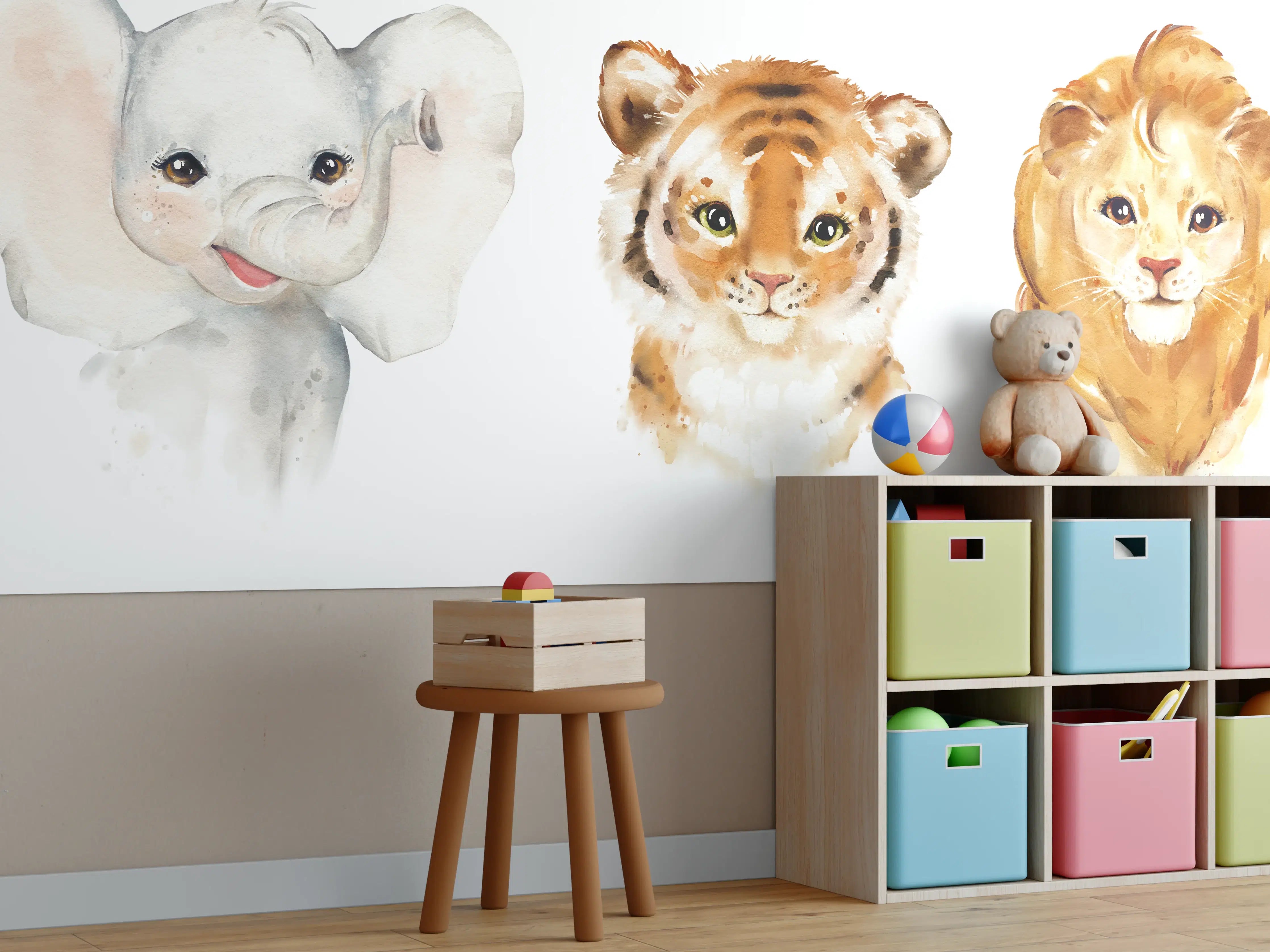 Kinderzimmer Wandgestaltung - Tropische Tiere