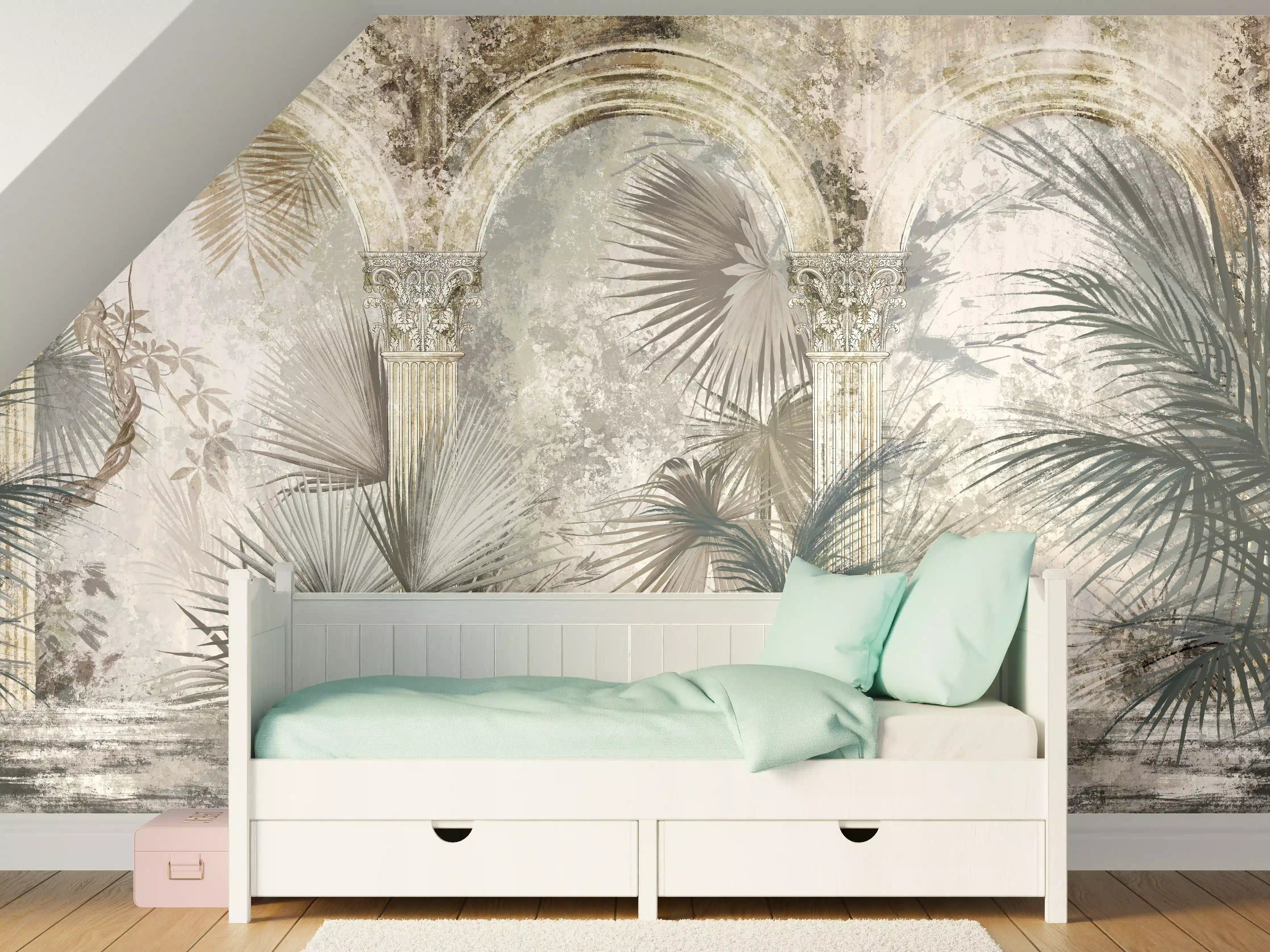 Kinderzimmer Wandgestaltung - Tropischer Wald - Zeichnung