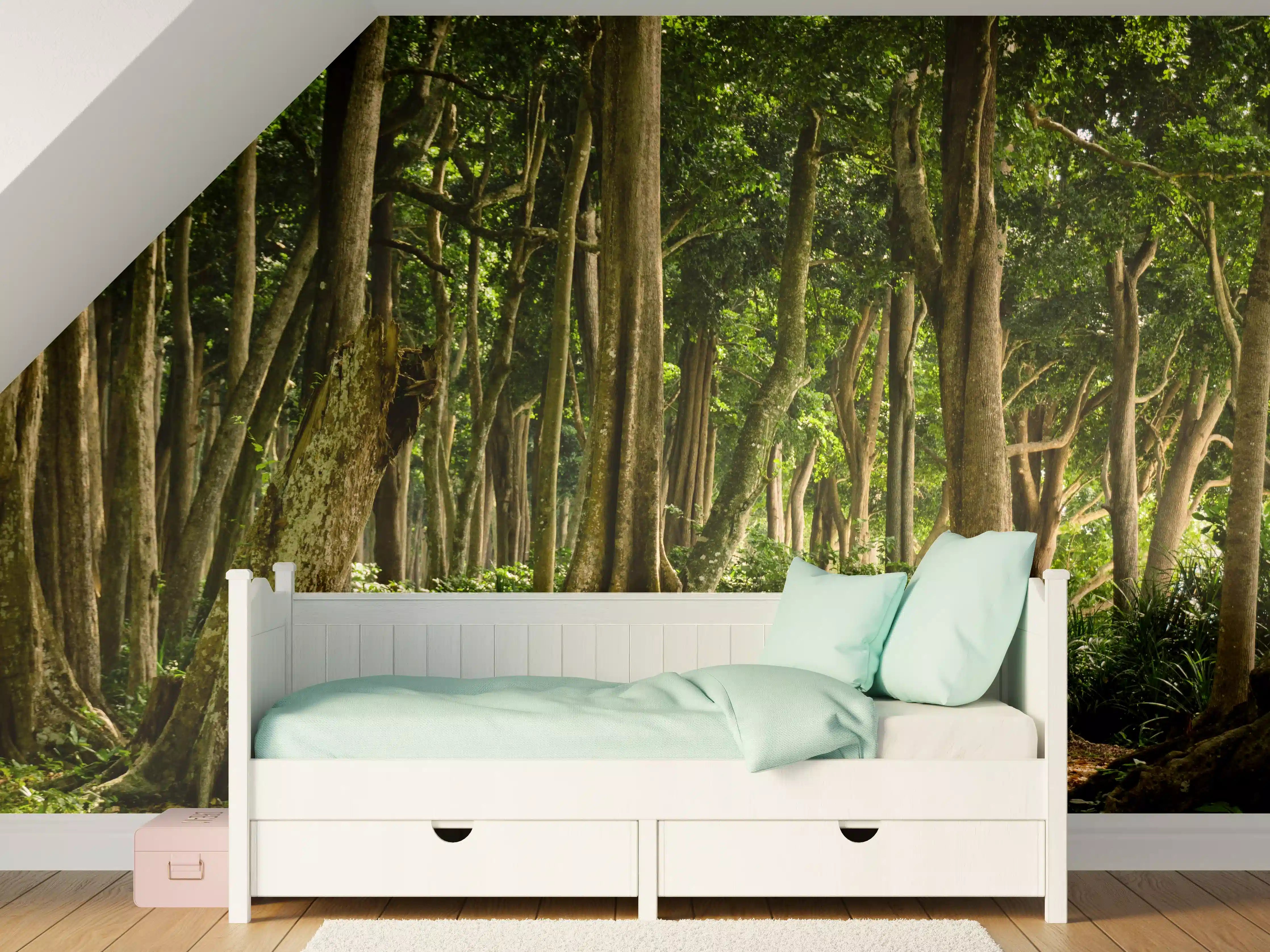Kinderzimmer Wandgestaltung - Tropischer Wald auf der Insel Havelock