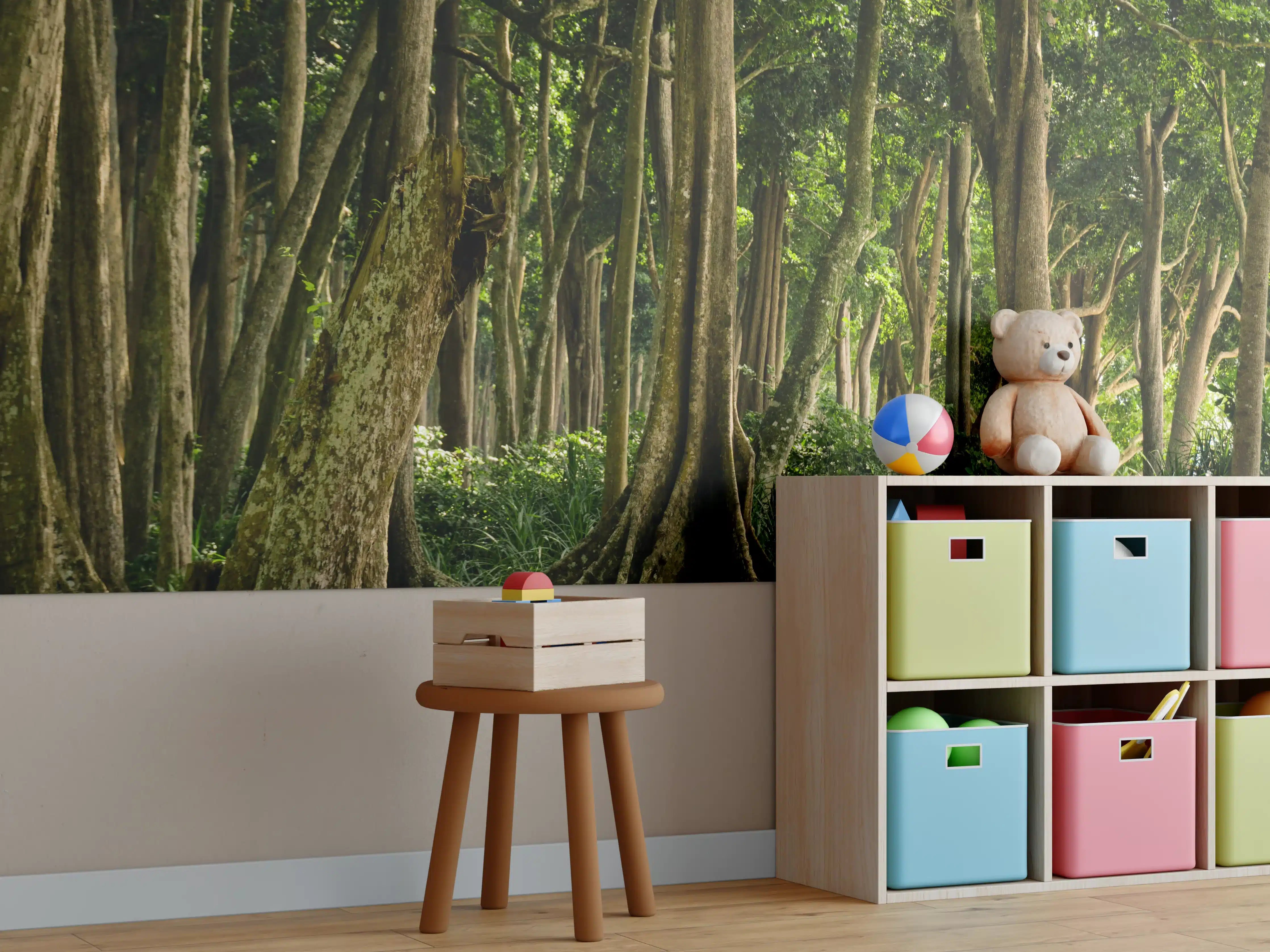 Kinderzimmer Wandgestaltung - Tropischer Wald auf der Insel Havelock