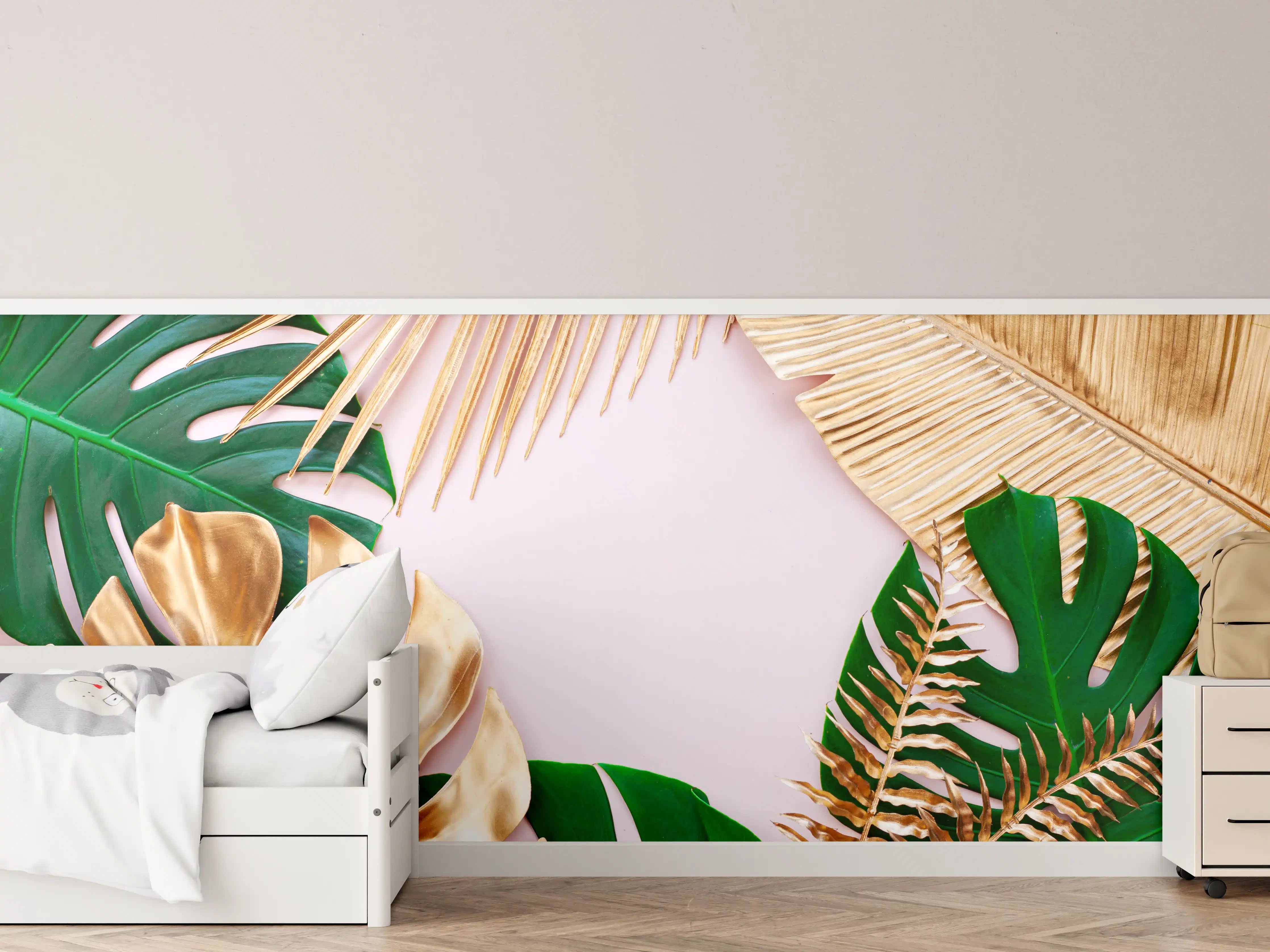 Kinderzimmer Wandgestaltung - Tropisches Blätter Design - Floral