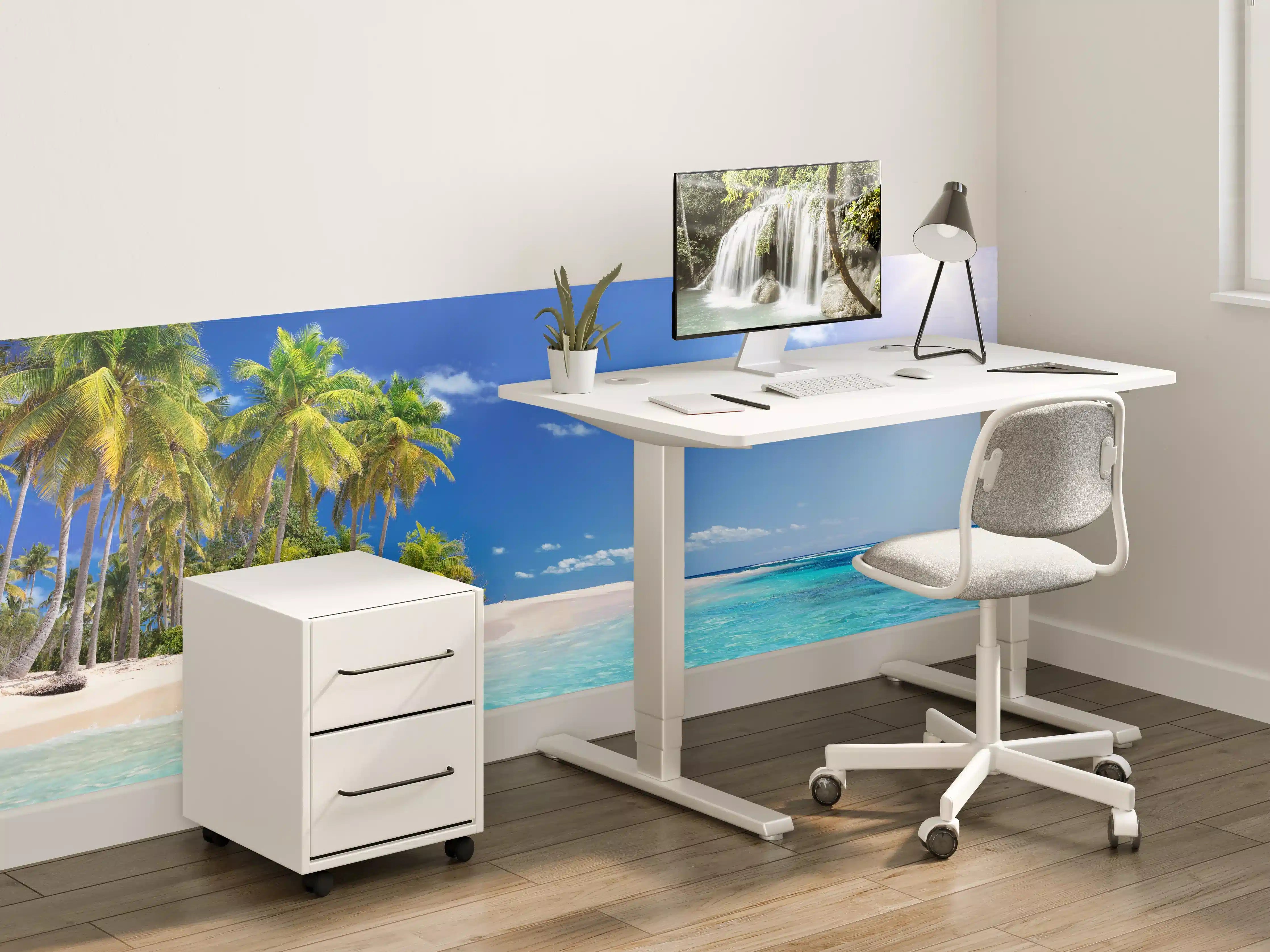 Kinderzimmer Wandgestaltung - Tropisches Paradies: Strahlend blauer Himmel