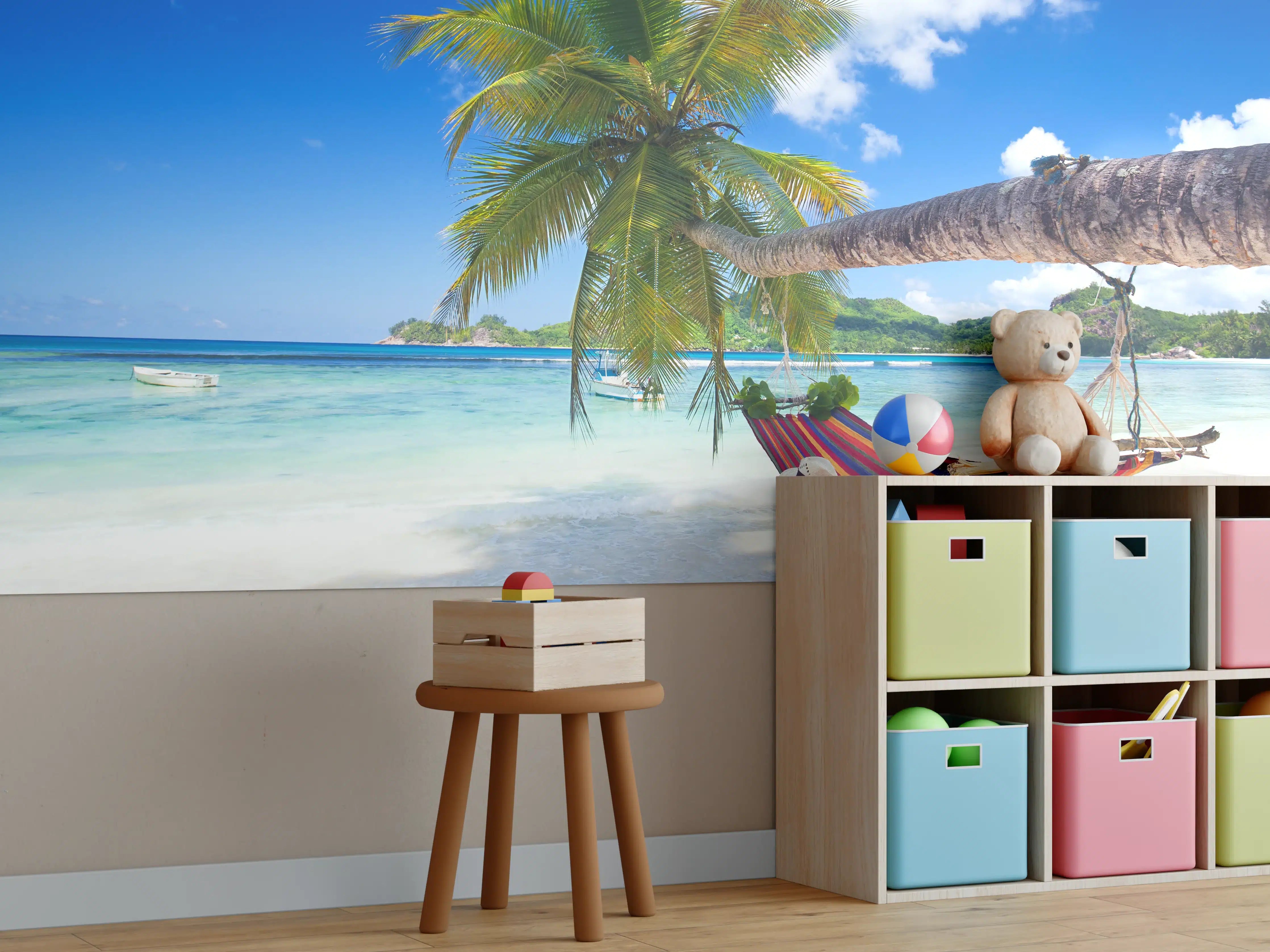 Kinderzimmer Wandgestaltung - Urlaub am Strand in Seychellen