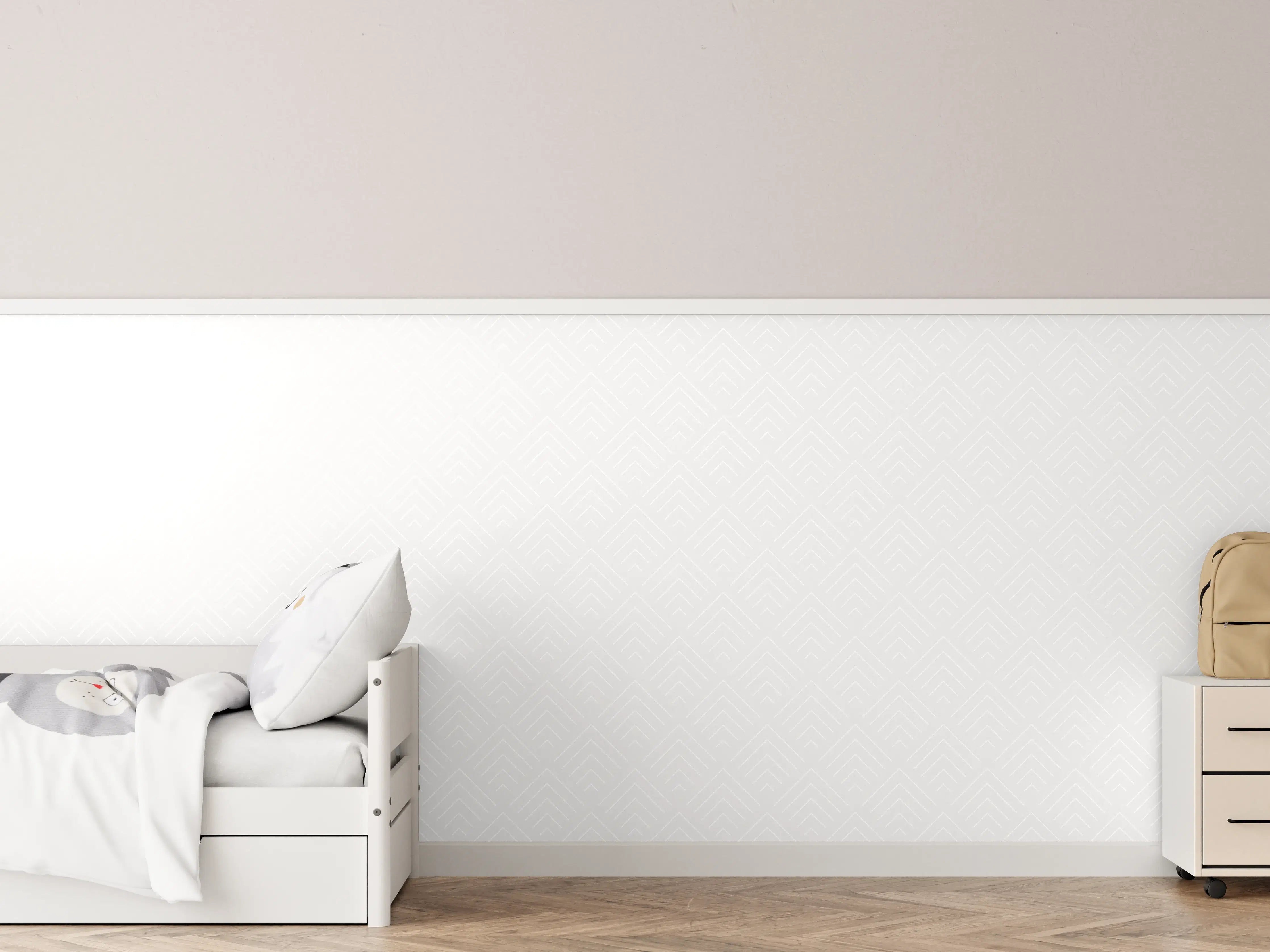 Kinderzimmer Wandgestaltung - Verborgene Grautöne in Weißmotivationen