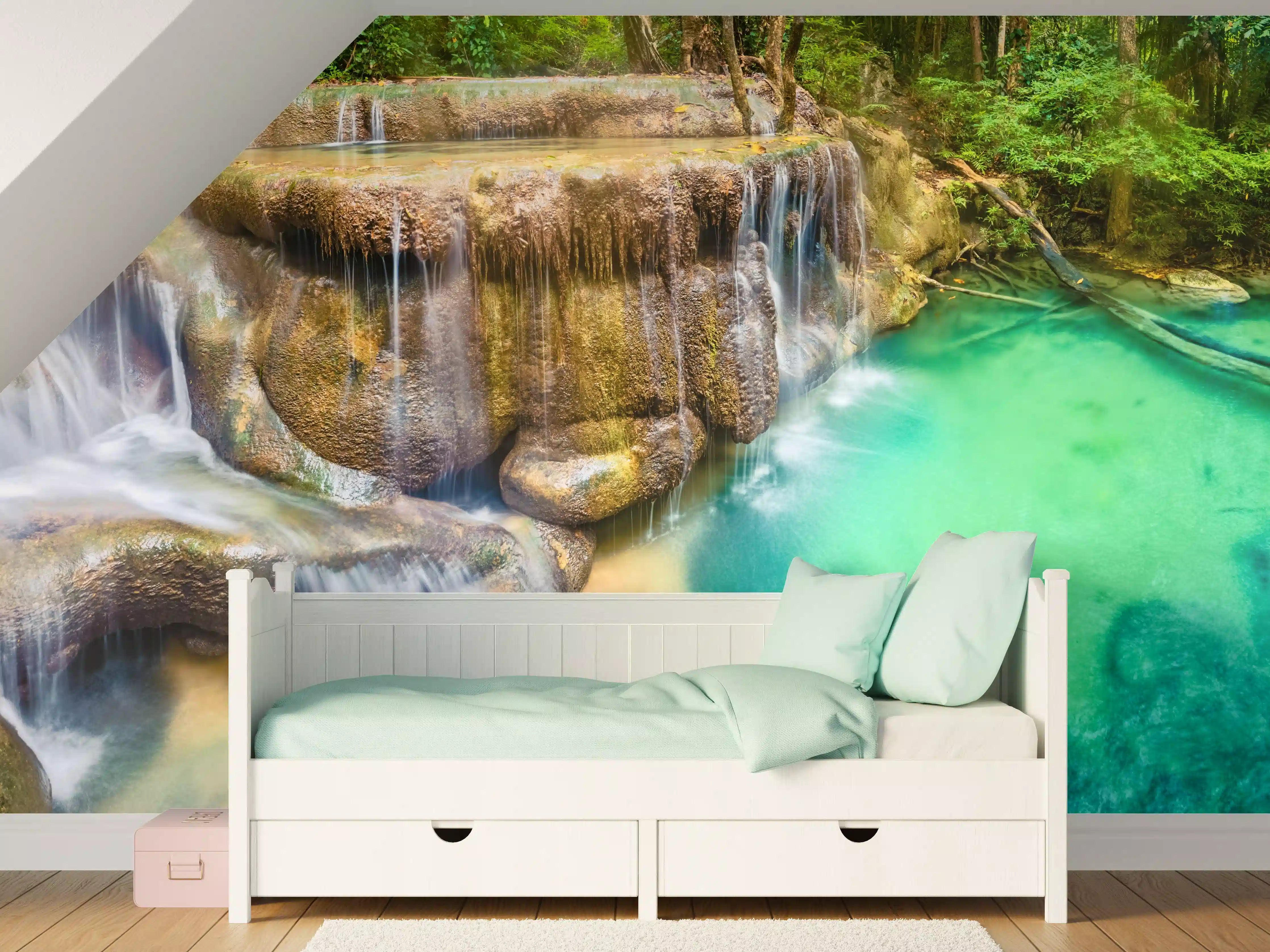 Kinderzimmer Wandgestaltung - Verborgene Oase im Regenwald