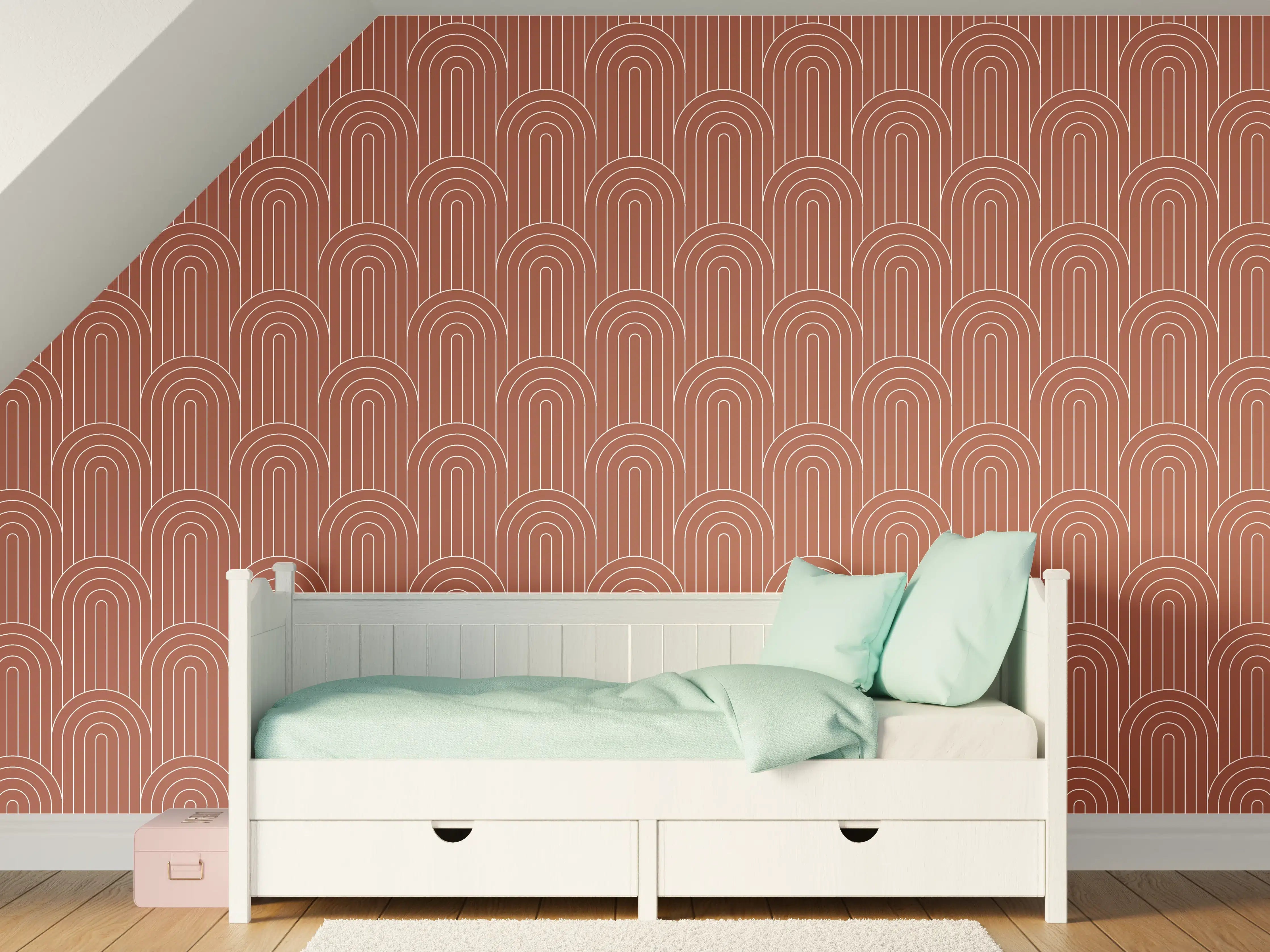 Kinderzimmer Wandgestaltung - Vergraute Ruggine-Optik auf Weißem Hintergrund mit Graunuancen