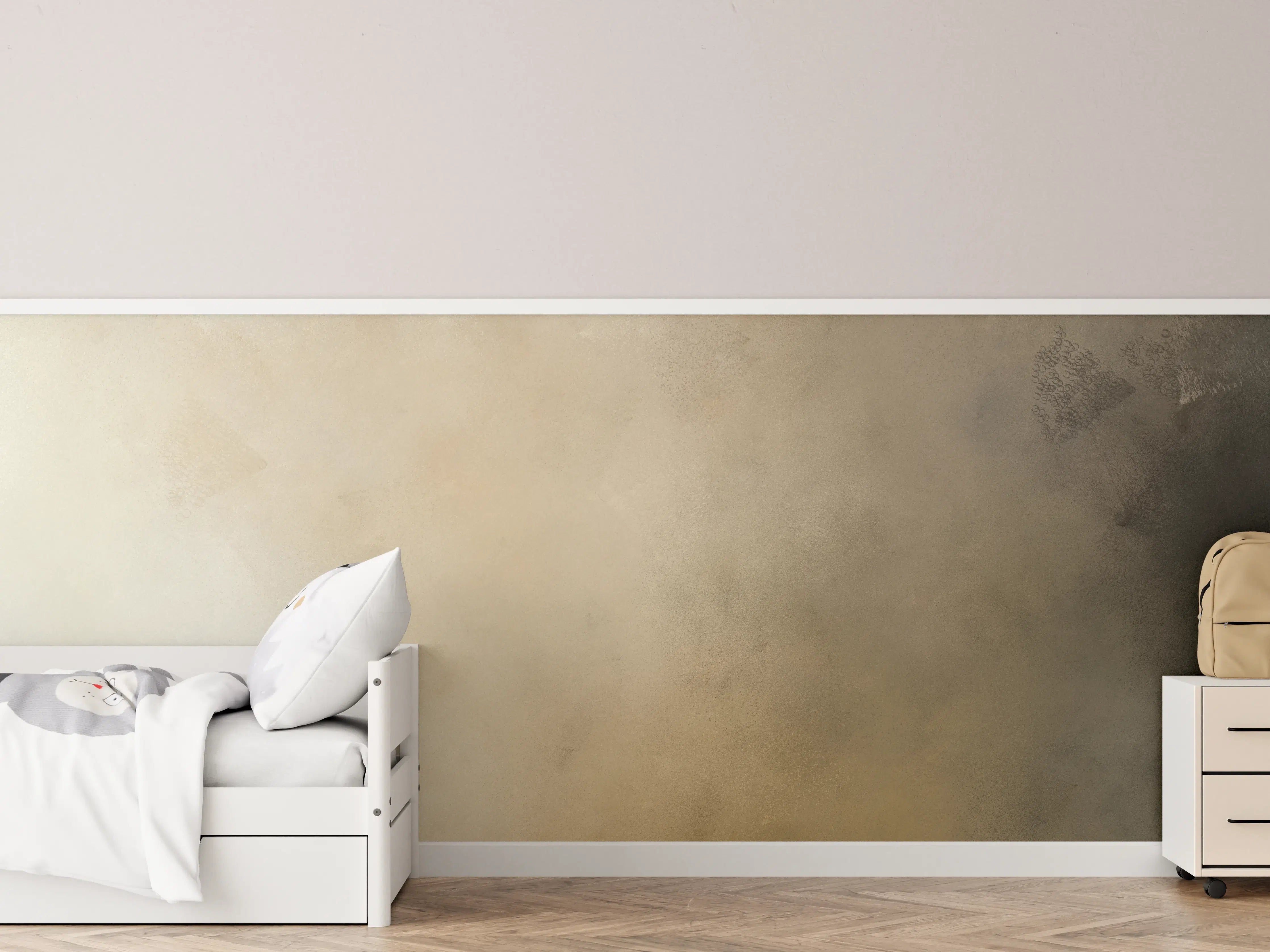 Kinderzimmer Wandgestaltung - Verwaschene Beige-Braun-Graue Textur