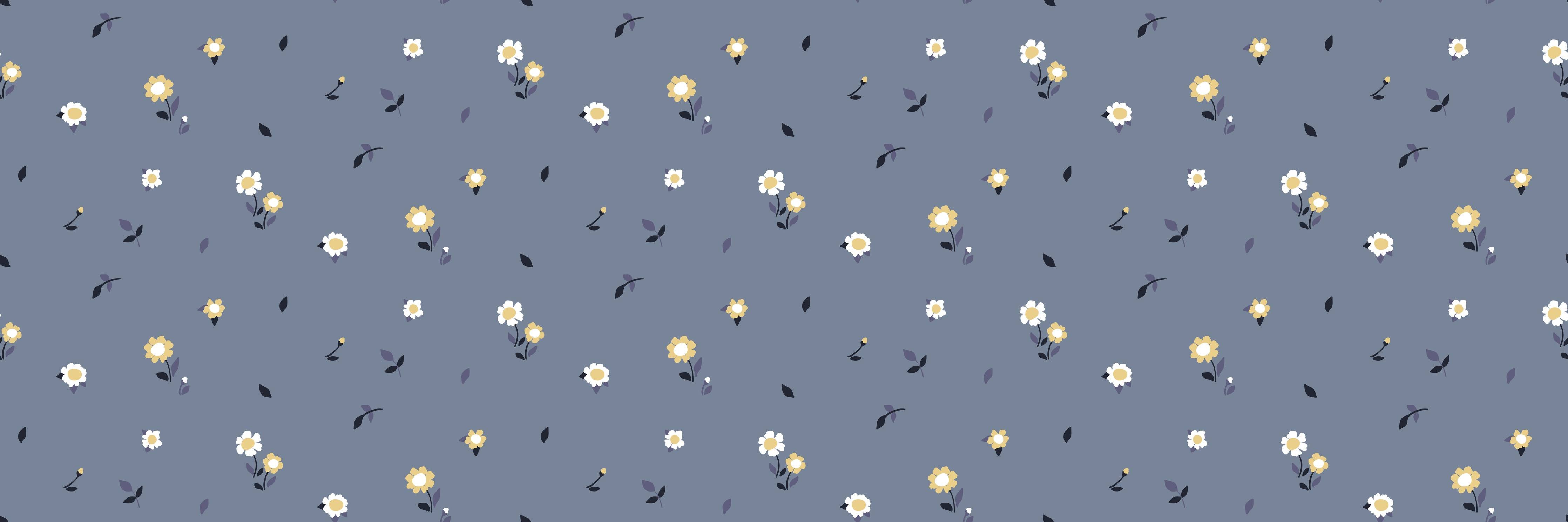 Kinderzimmer Wandgestaltung-Vintage Bloom Ditsy Blumenmuster