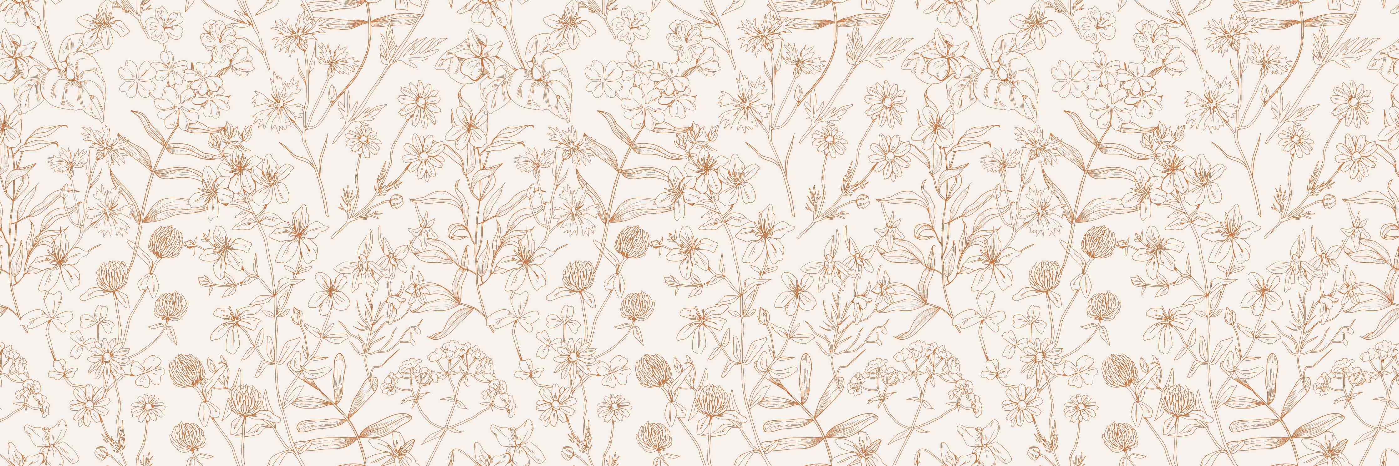 Kinderzimmer Wandgestaltung-Vintage Bloom Florales Muster in Rosa und Beige