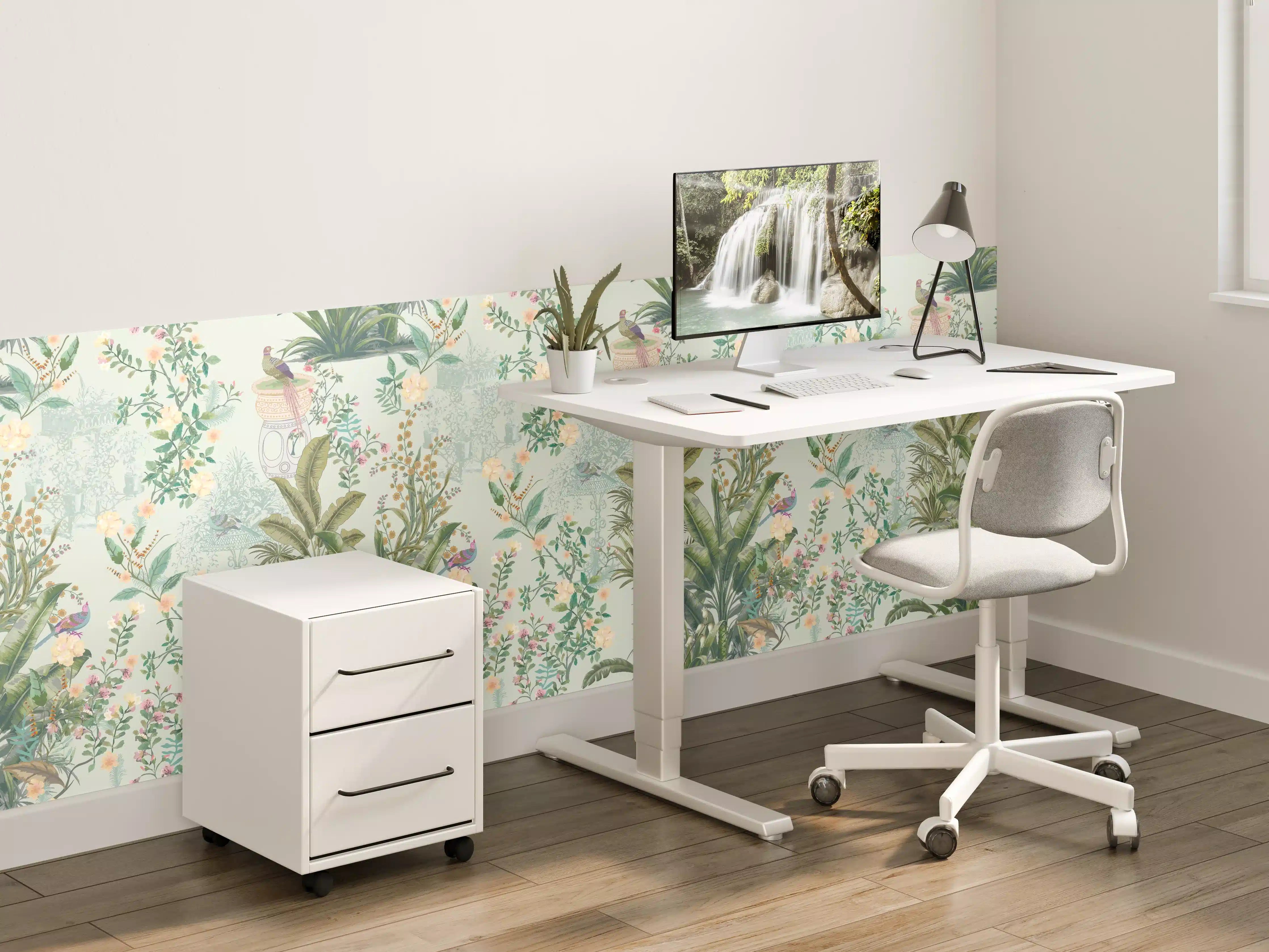 Kinderzimmer Wandgestaltung - Vintage Bloom Grünes Refugium