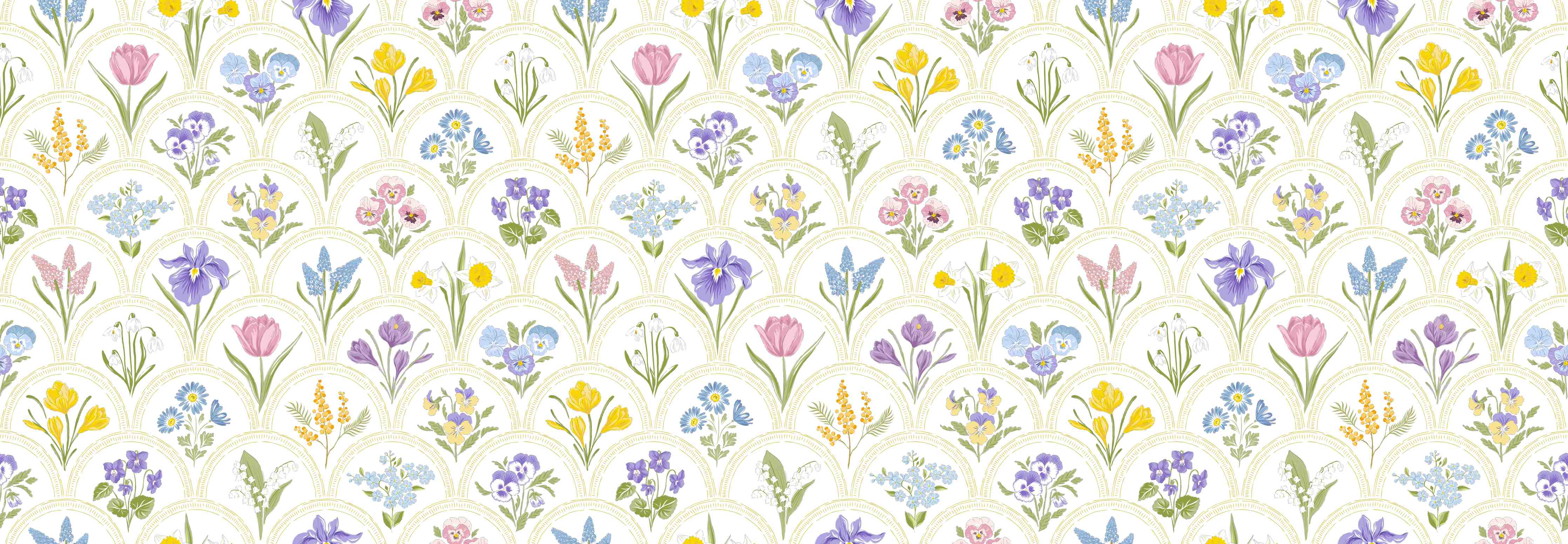 Kinderzimmer Wandgestaltung-Vintage Bloom Pastell-Blumentapete