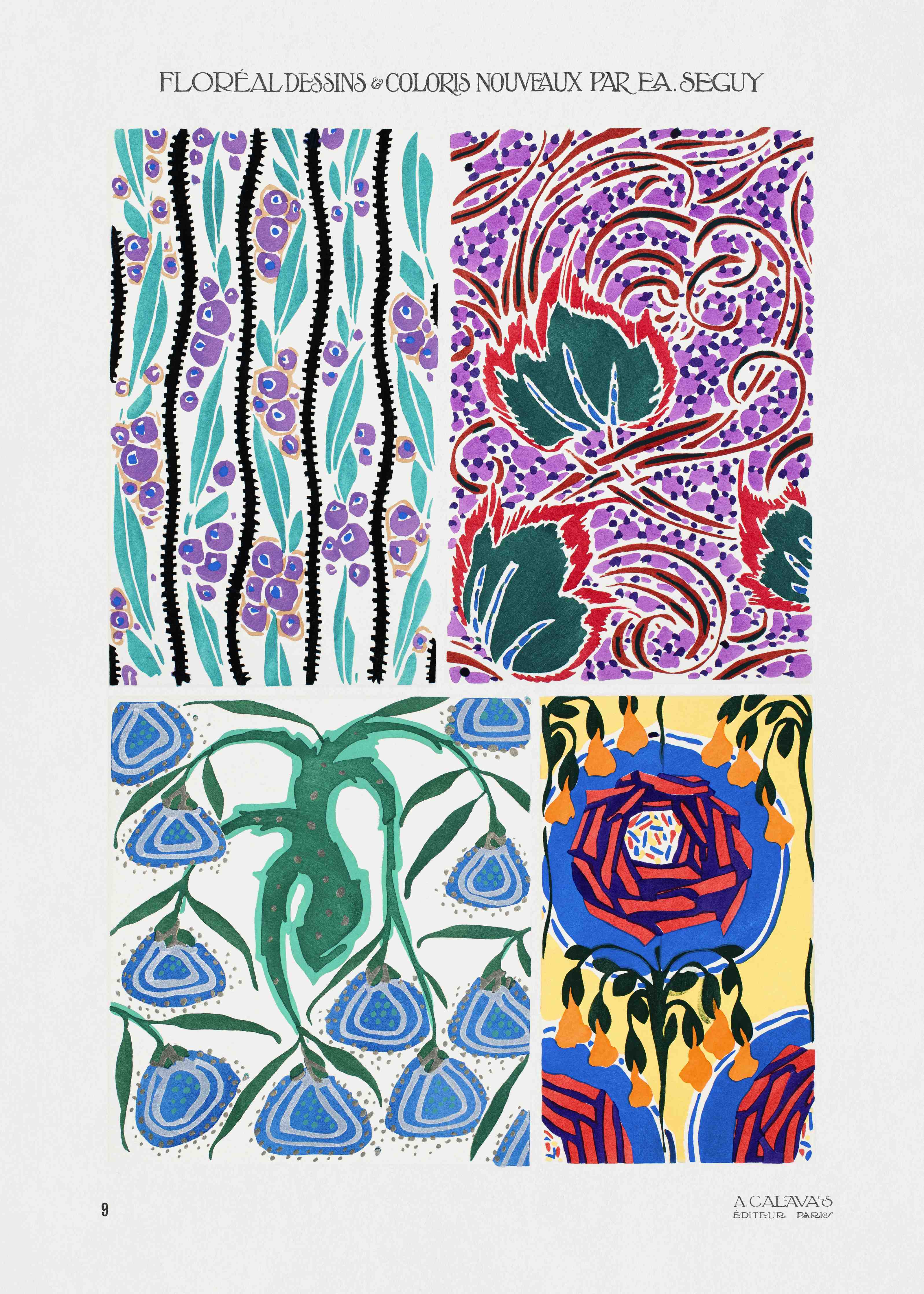 Kinderzimmer Wandgestaltung-Vintage-Floral-Master-Designs