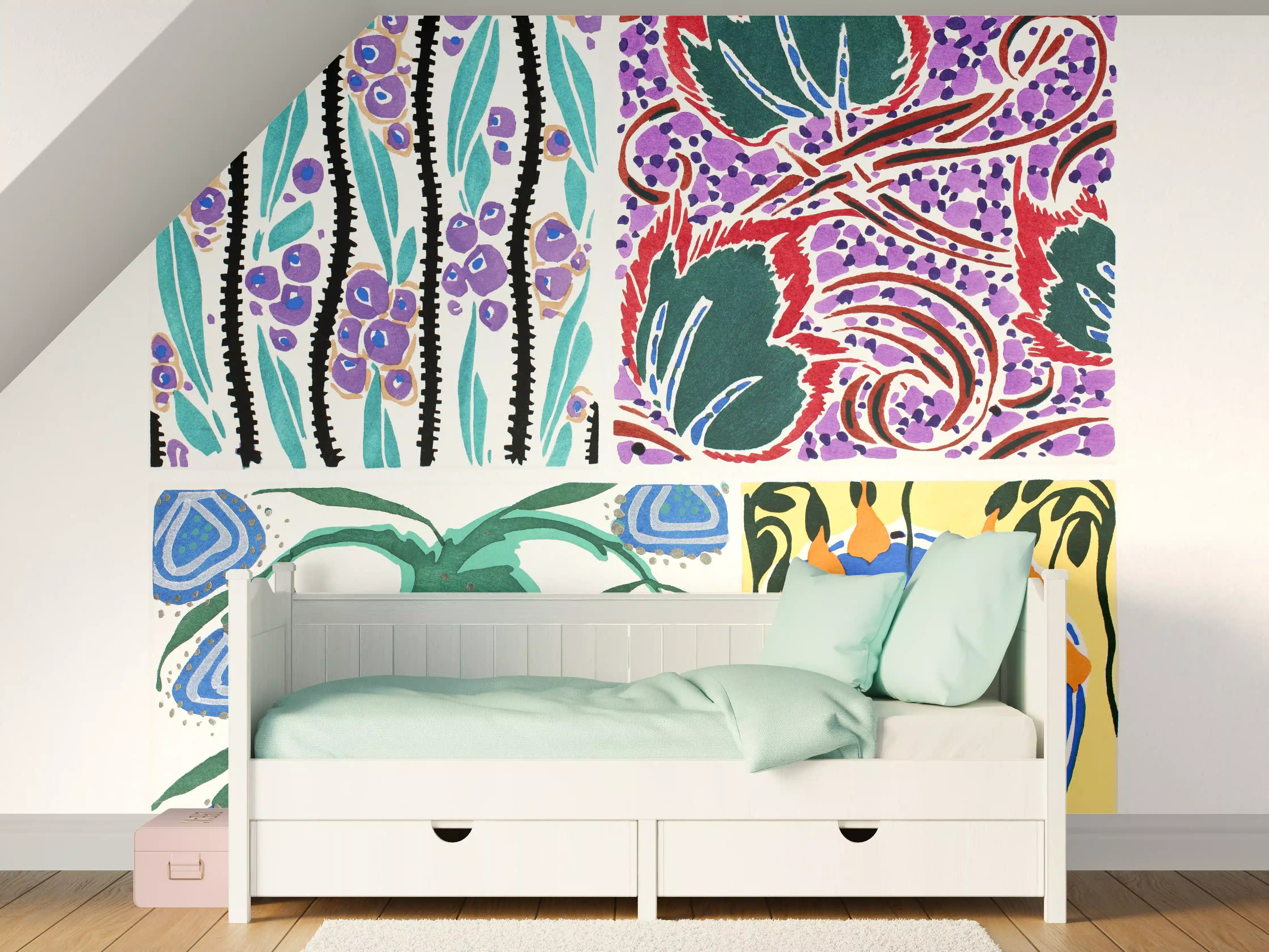 Kinderzimmer Wandgestaltung - Vintage-Floral-Master-Designs