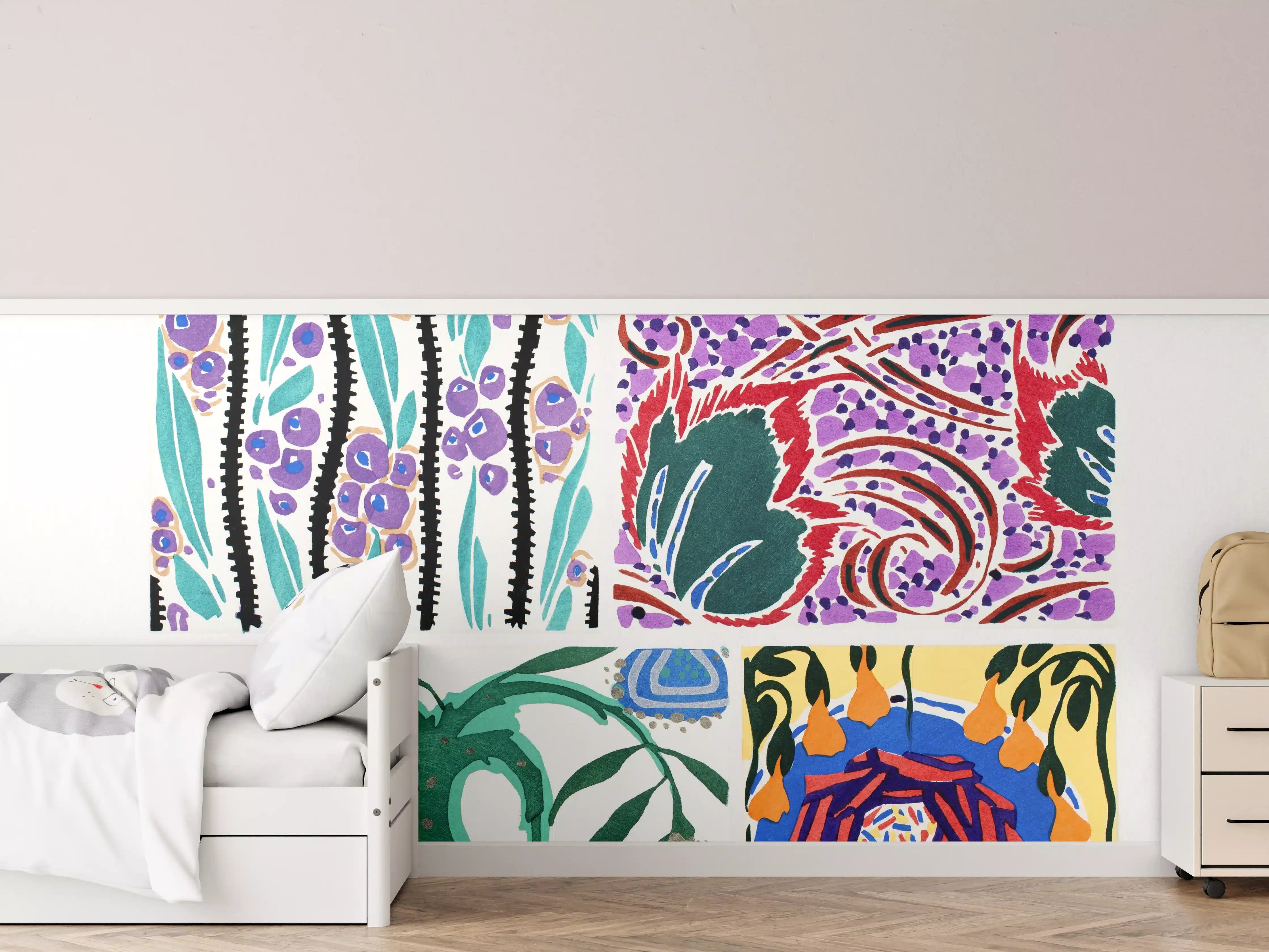 Kinderzimmer Wandgestaltung - Vintage-Floral-Master-Designs