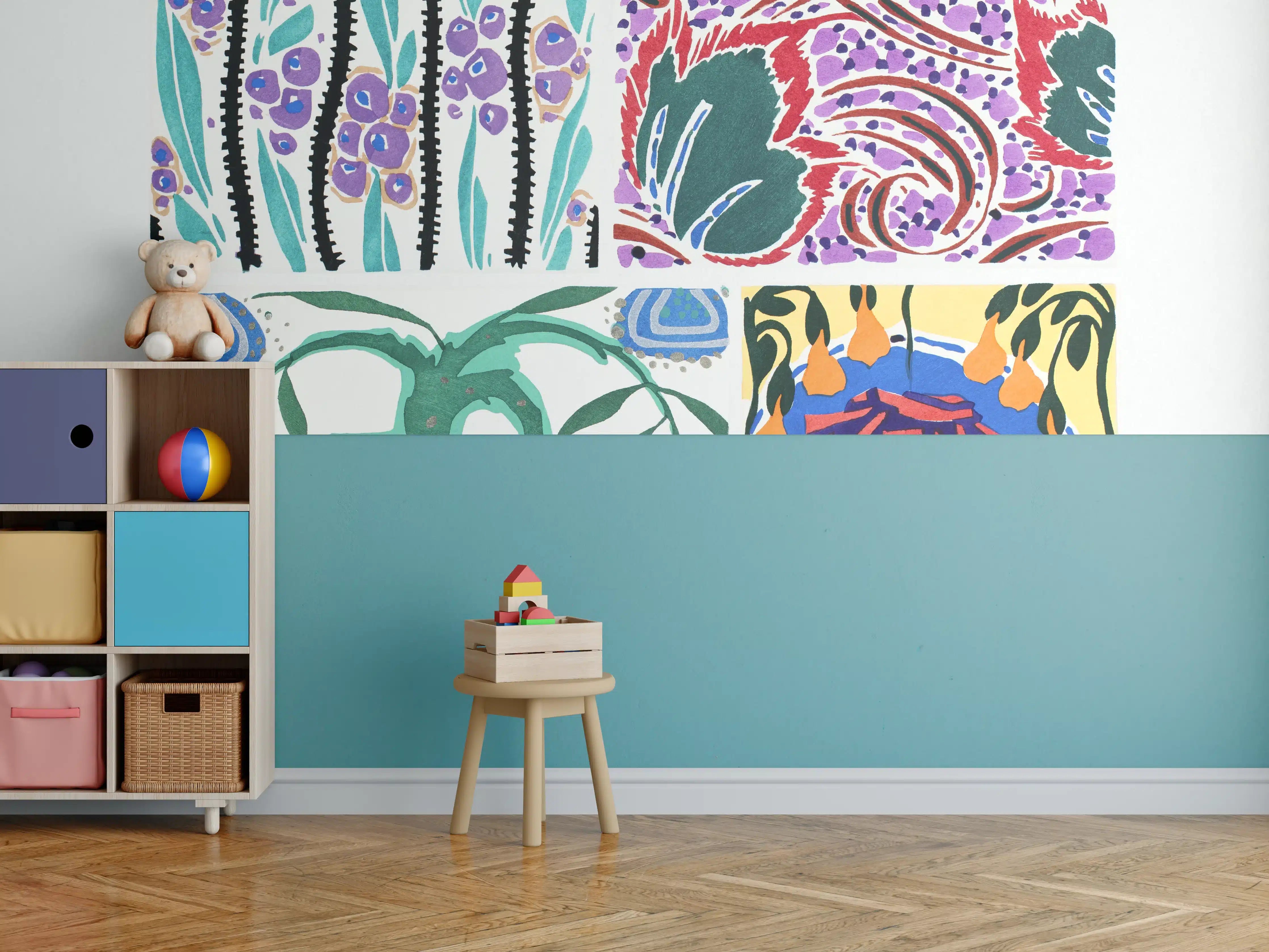 Kinderzimmer Wandgestaltung - Vintage-Floral-Master-Designs